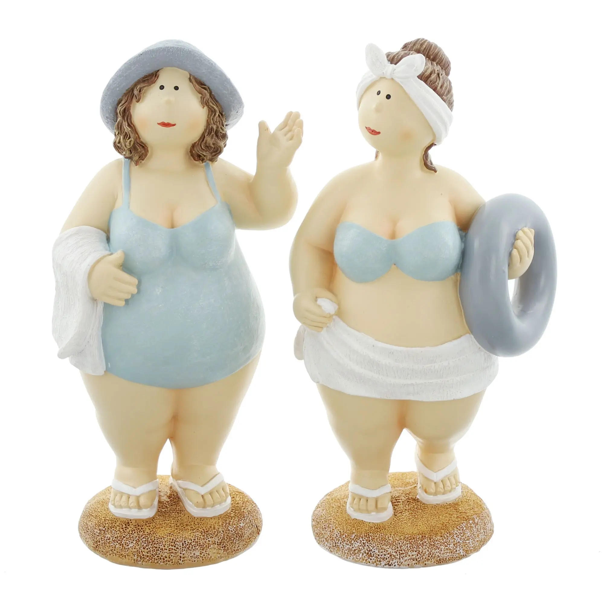 Acheter Lot de 2 figurines "dames à la plage"  dans la boutique en ligne de Frank Flechtwaren pour Figurines de jardin