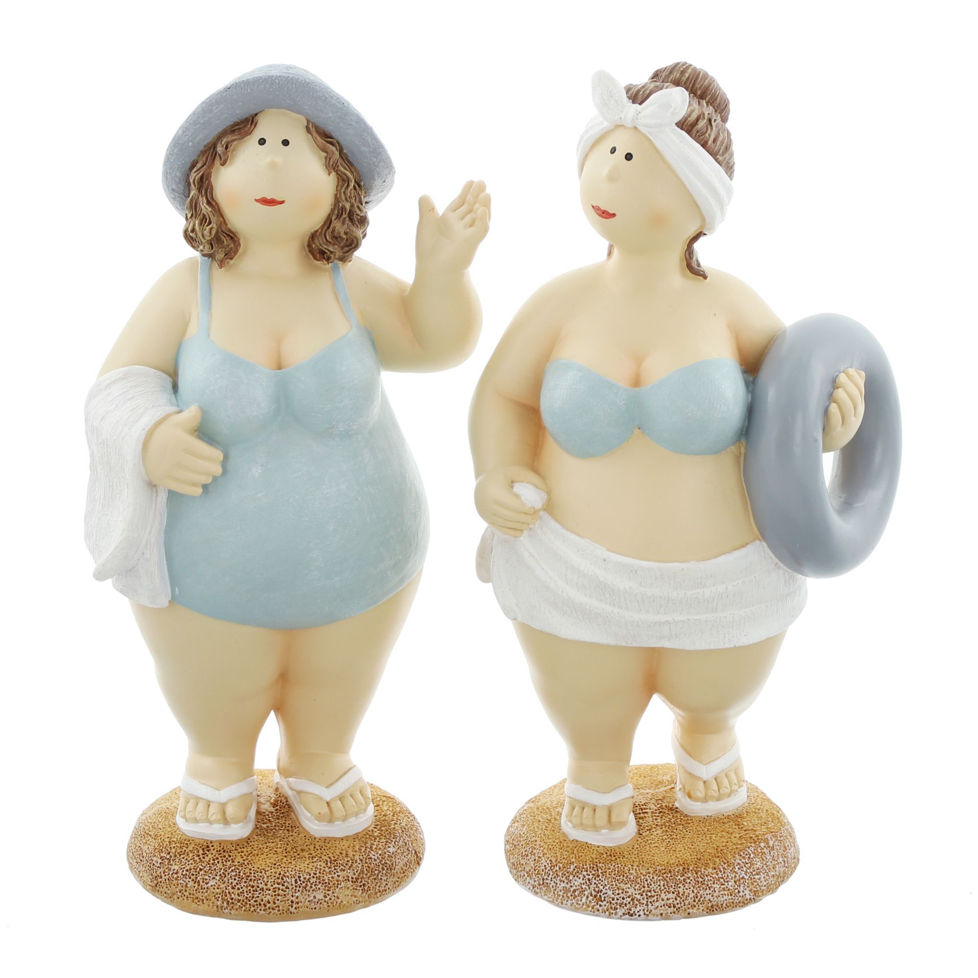 Acheter Lot de 2 figurines "dames à la plage"  dans la boutique en ligne de Frank Flechtwaren pour Figurines de jardin