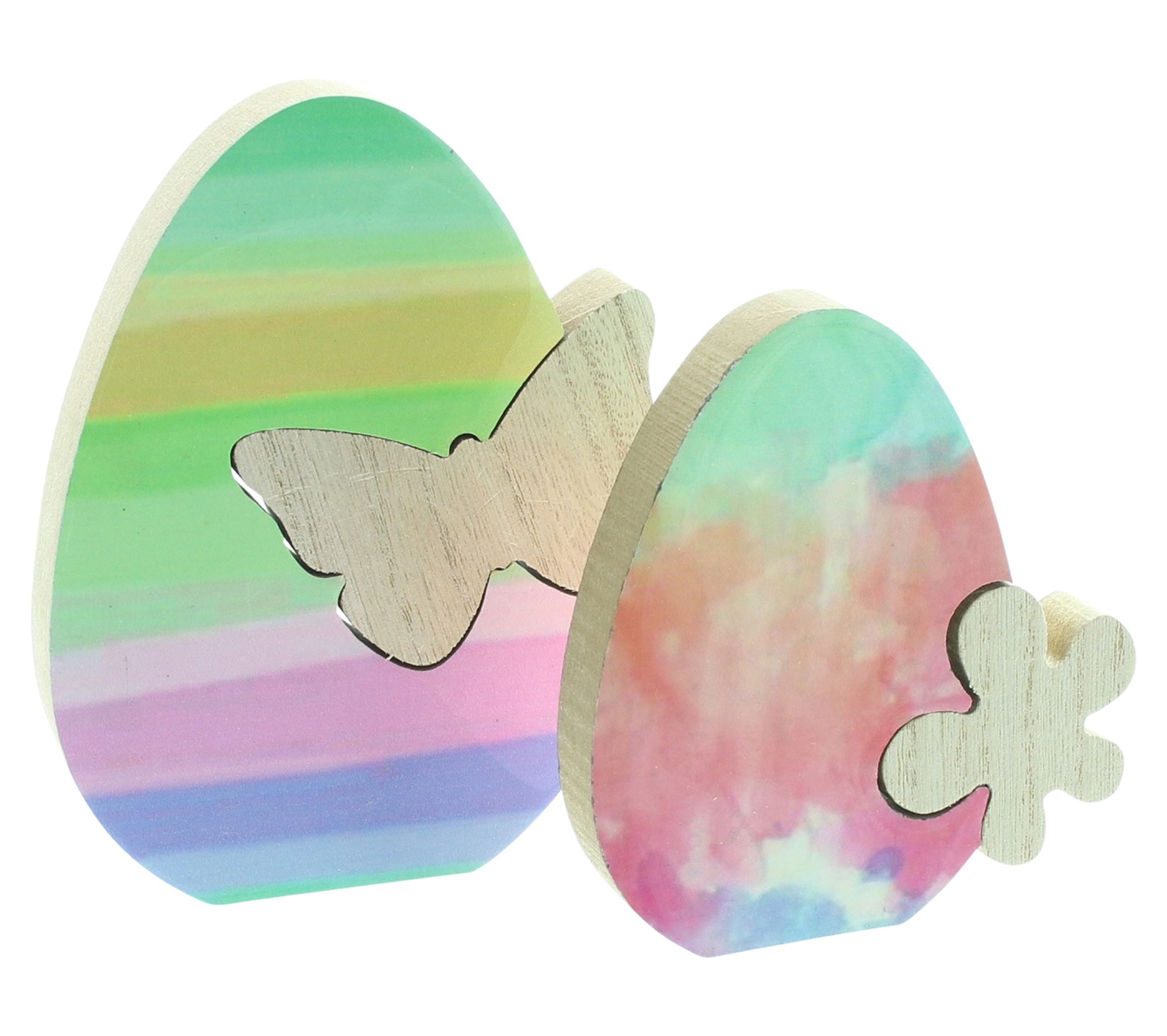 Acheter Lot de 2 décorations de Pâques "fleur &amp; papillon"  dans la boutique en ligne de Frank Flechtwaren pour Pâques