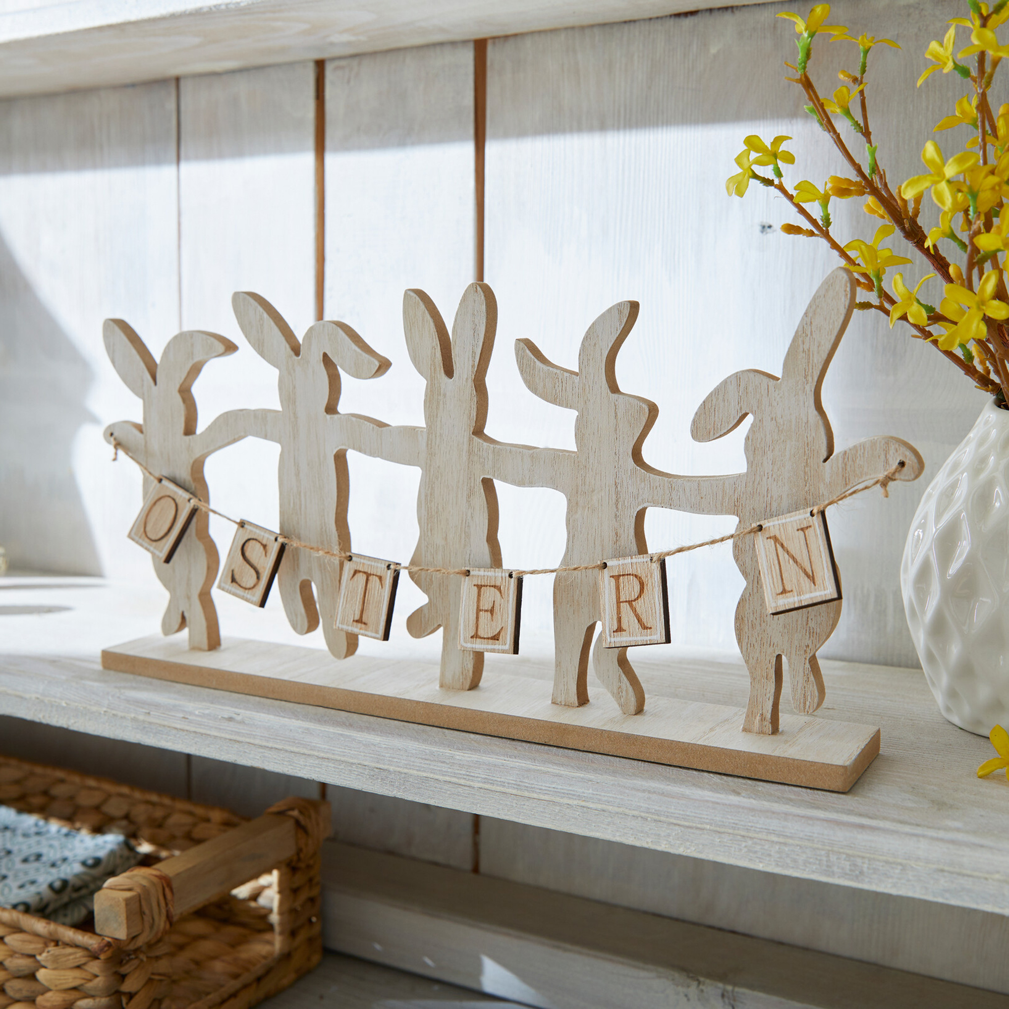 Acheter Décoration de Pâques "danse des lapins"  dans la boutique en ligne de Frank Flechtwaren