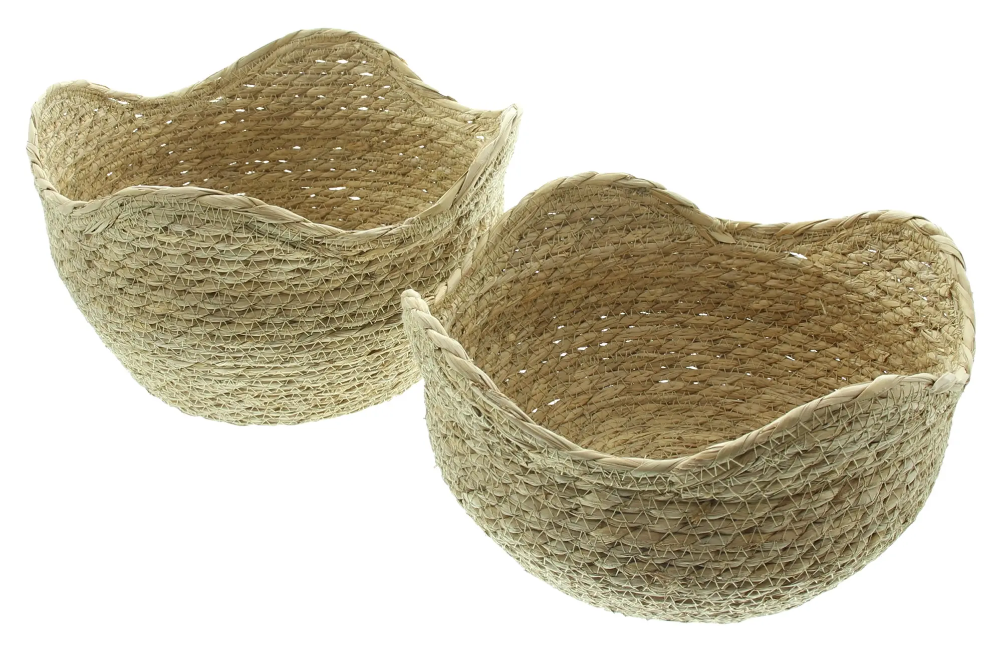 Acheter Lot de 2 paniers universel "Waves"  dans la boutique en ligne de Frank Flechtwaren pour Nature et vert