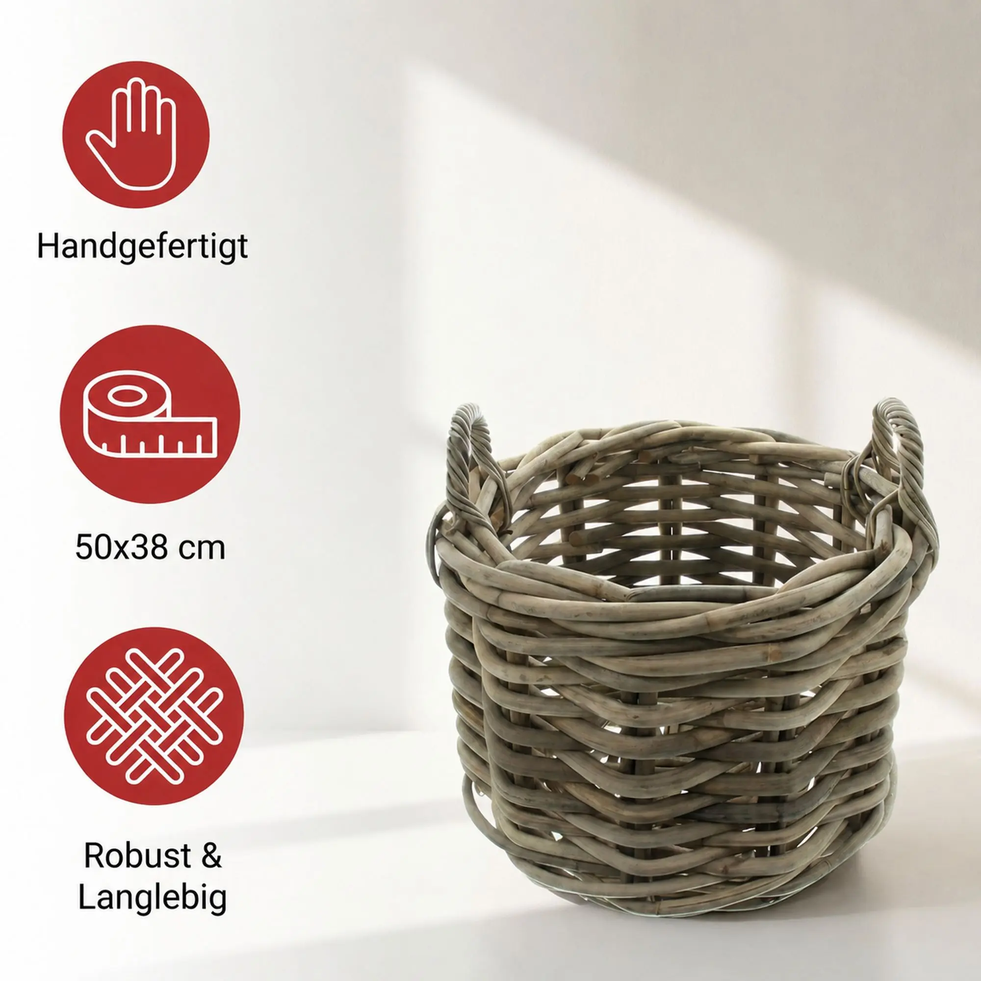 Acheter Corbeille en rotin "Aspect rustique"  dans la boutique en ligne de Frank Flechtwaren pour Chalet