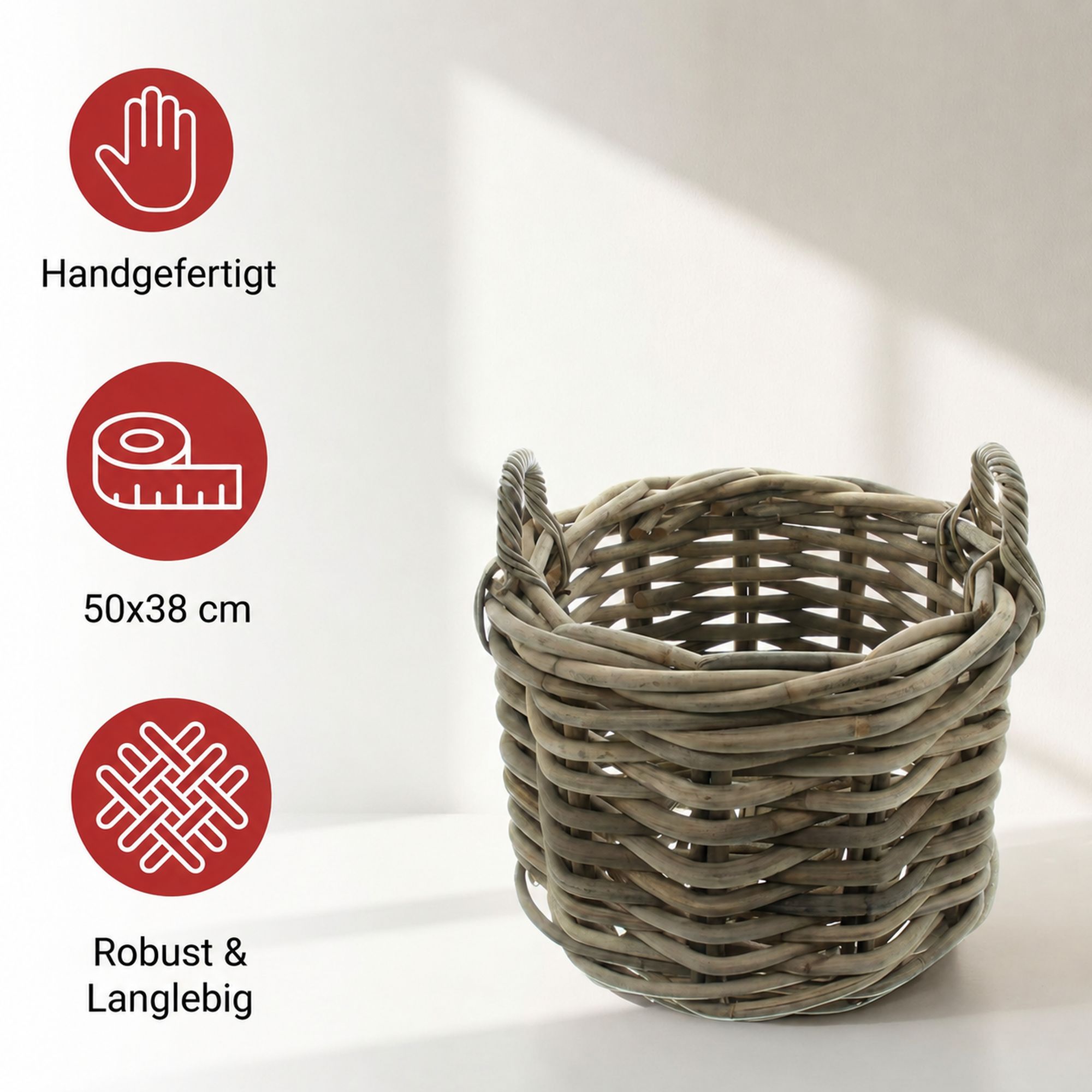 Acheter Corbeille en rotin "Aspect rustique"  dans la boutique en ligne de Frank Flechtwaren pour Inas La vie à la campagne d'Inas