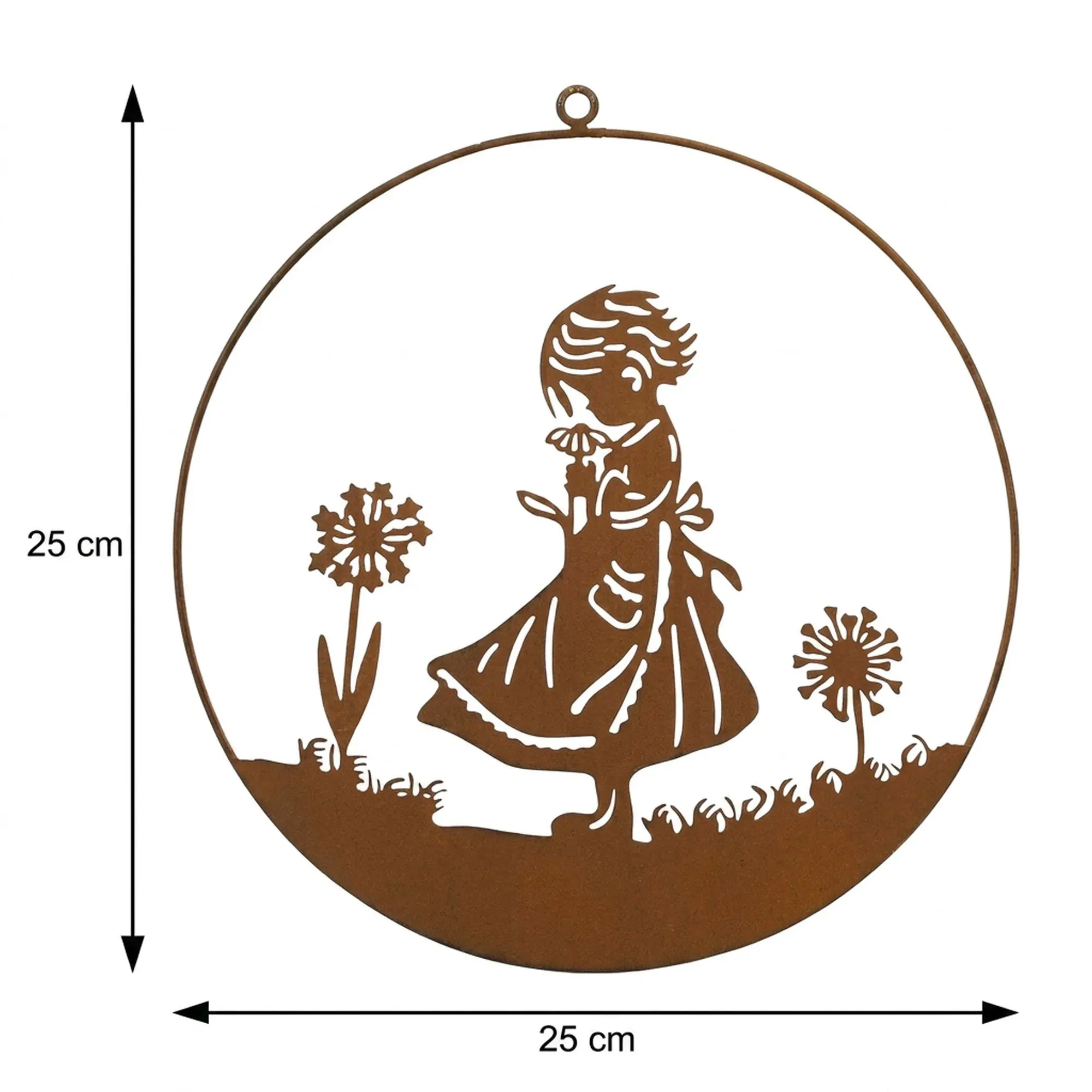 Acheter Suspension "fillette avec fleur"  dans la boutique en ligne de Frank Flechtwaren pour Anneaux de décoration