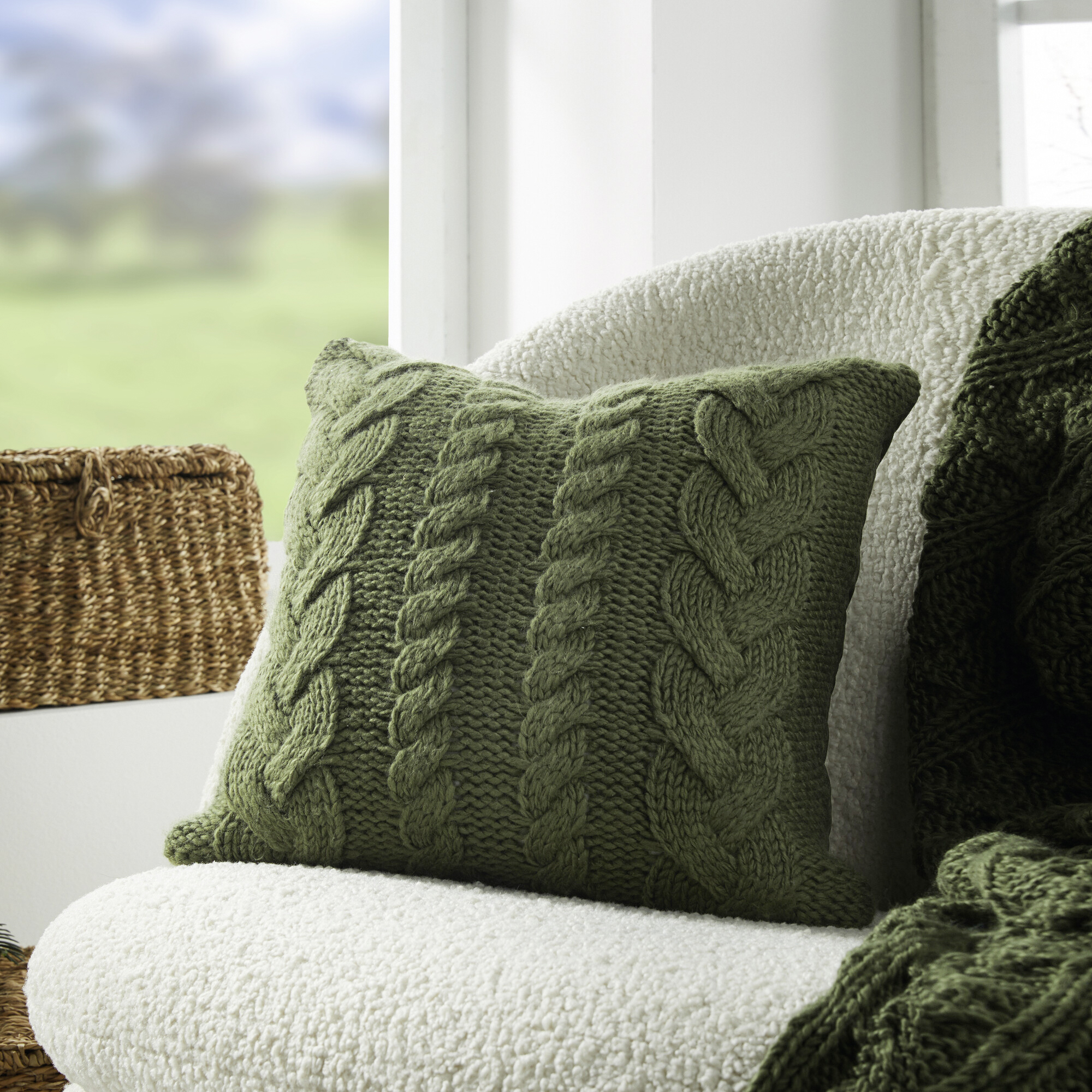 Acheter Housse de coussin "tricot tressé"  dans la boutique en ligne de Frank Flechtwaren