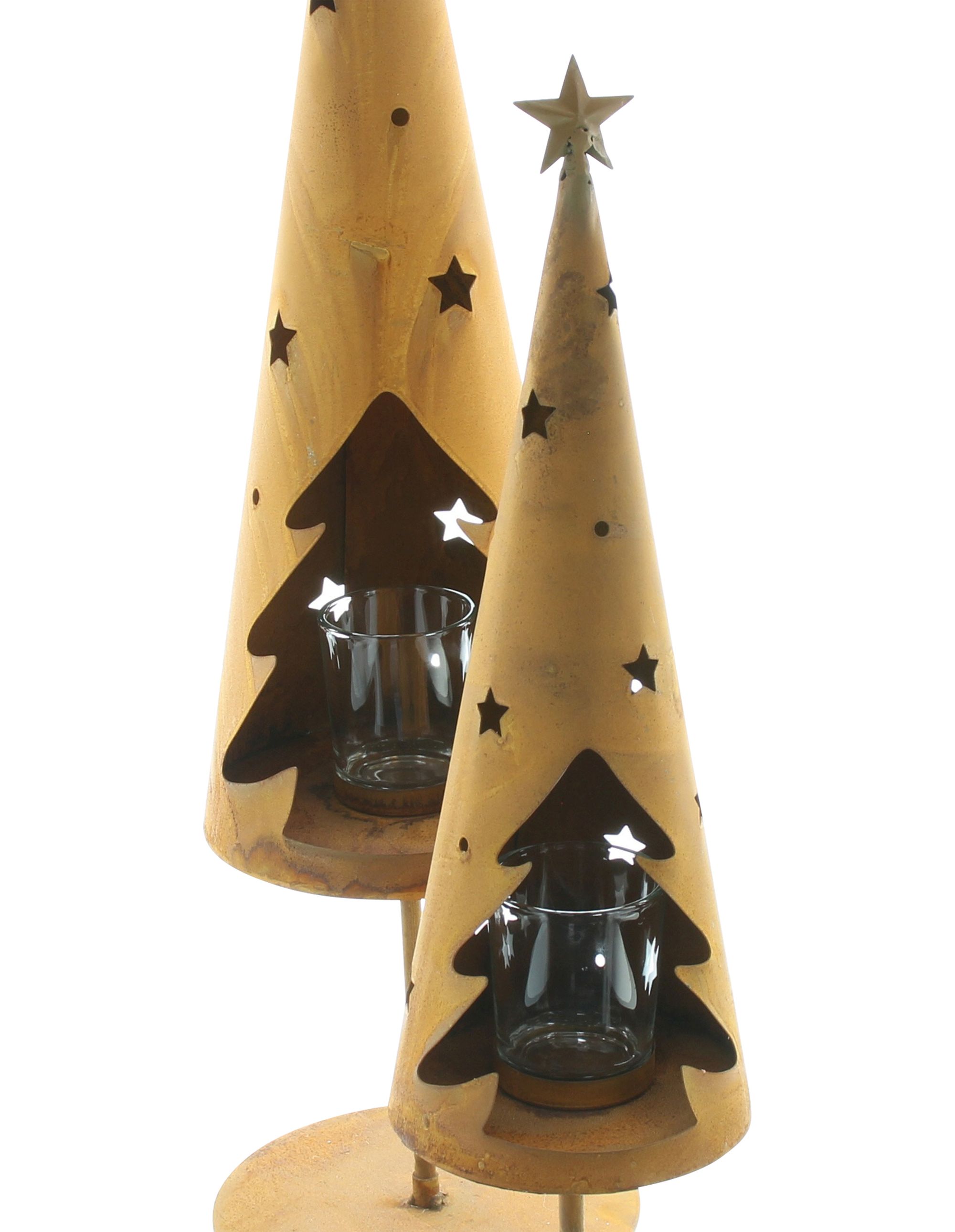 Acheter Lot de 2 photophores "sapin"  dans la boutique en ligne de Frank Flechtwaren pour Sapins
