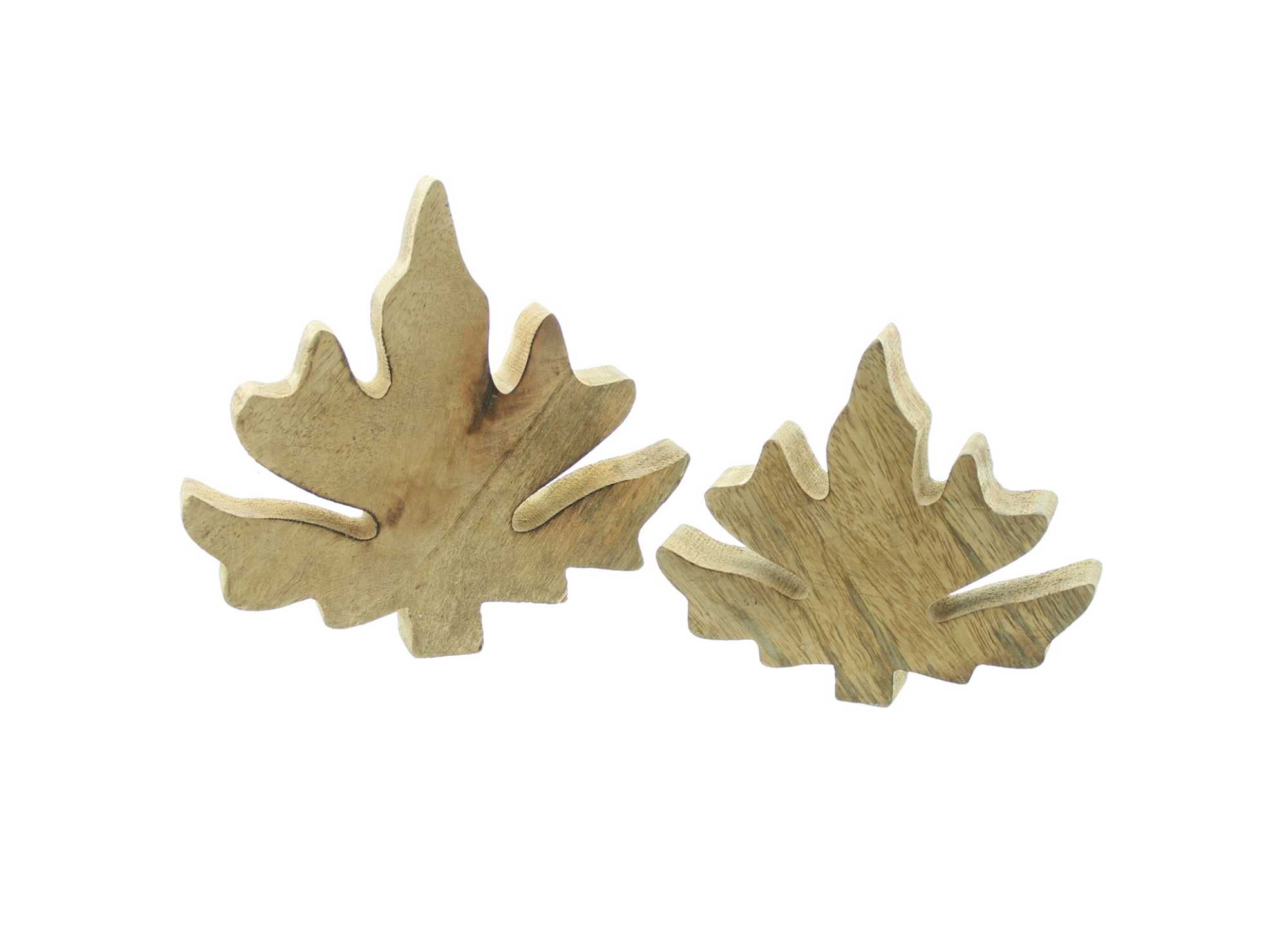 Acheter Lot de 2 feuilles de décoration "bois de manguier"  dans la boutique en ligne de Frank Flechtwaren pour Figurines