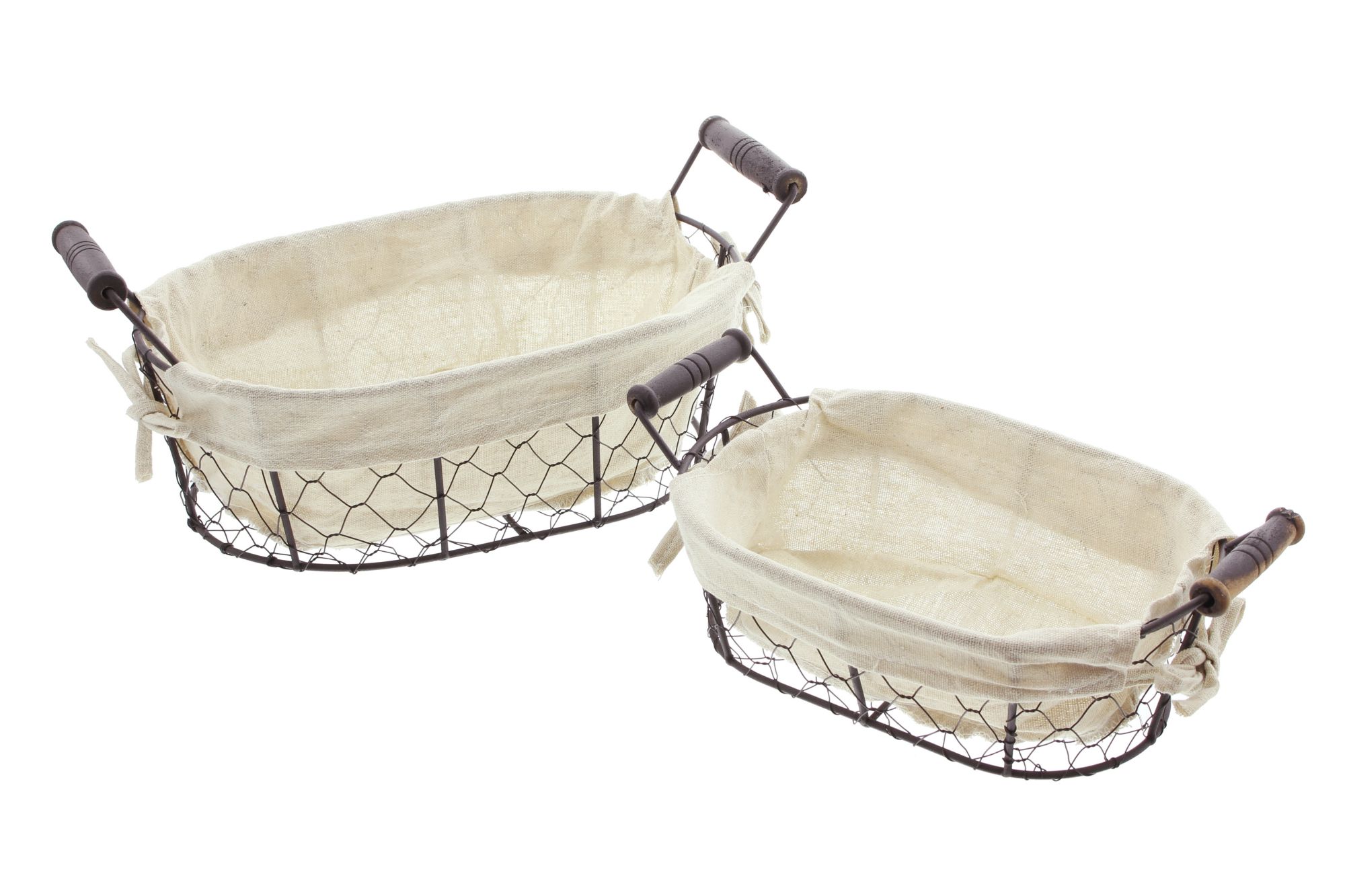 Acheter Lot de 2 paniers de remplissage "métal"  dans la boutique en ligne de Frank Flechtwaren pour Cuisine
