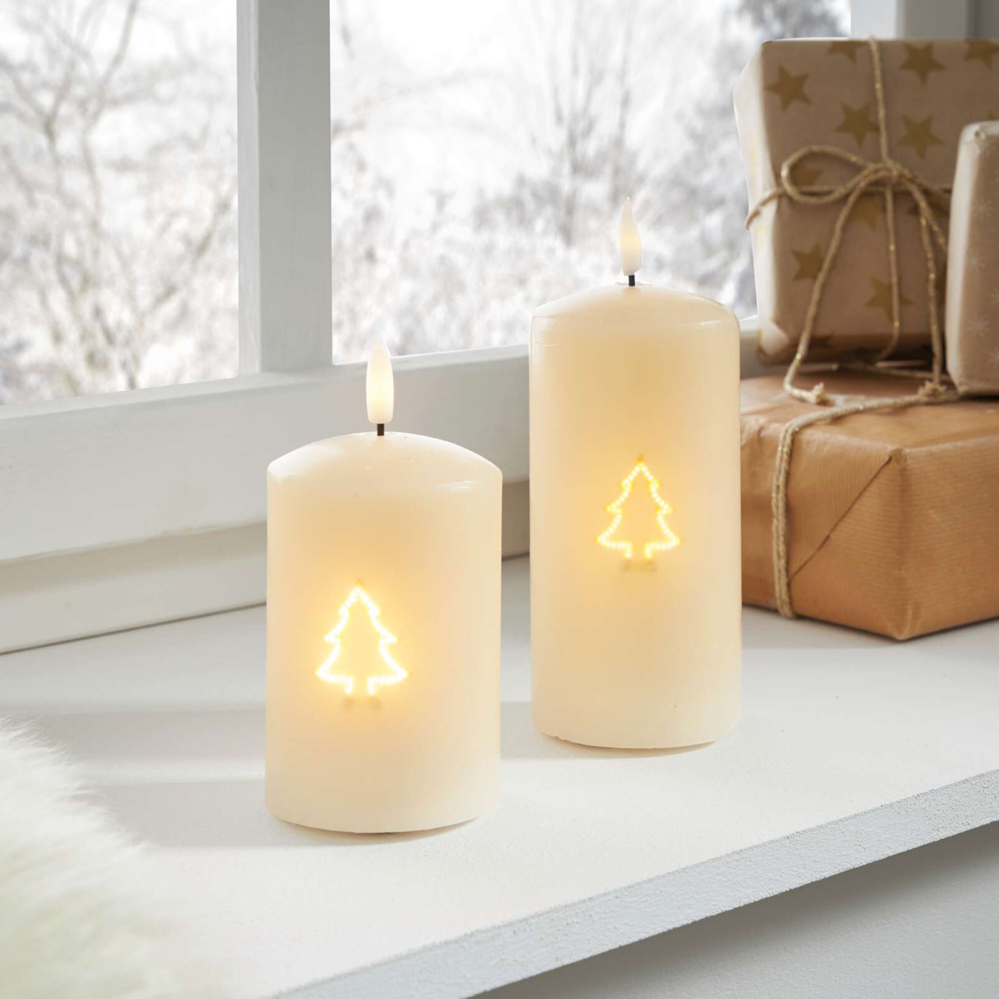 Acheter Lot de 2 bougies LED "Bright Shine"  dans la boutique en ligne de Frank Flechtwaren