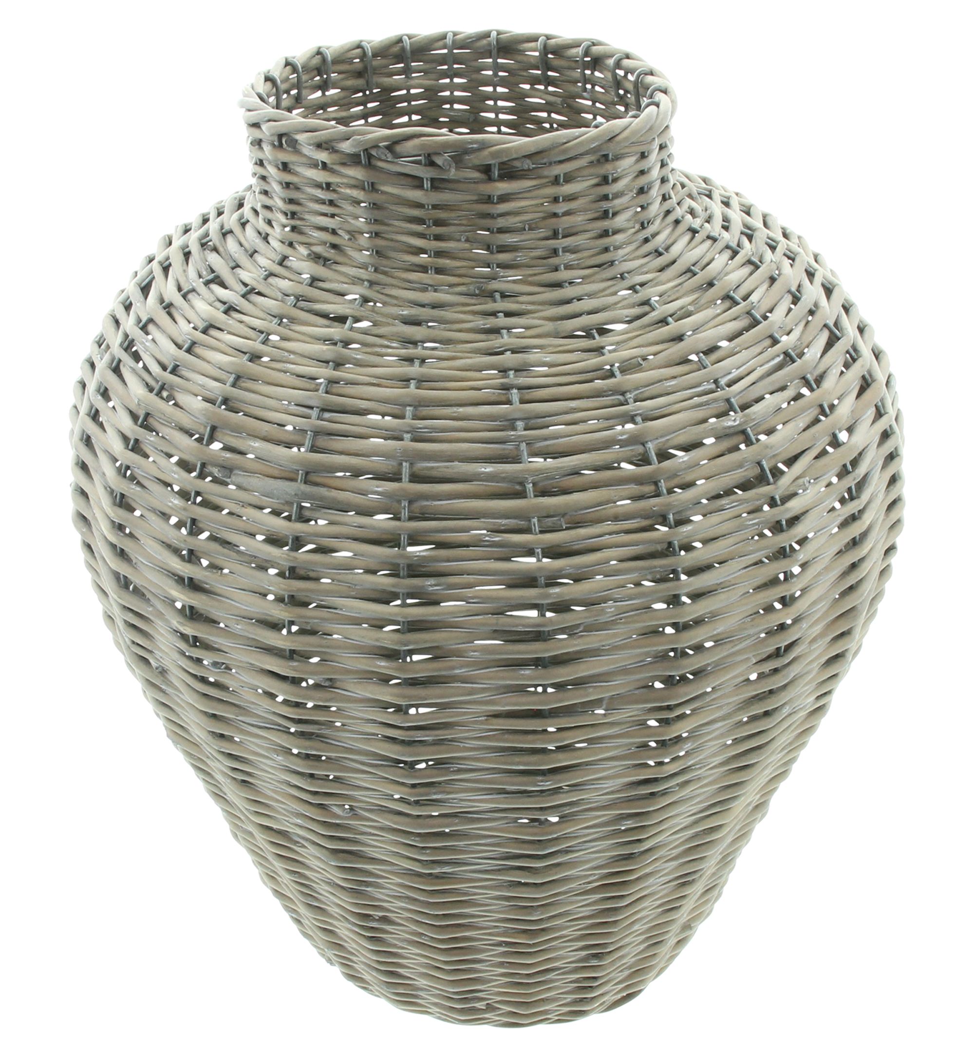Acheter Vase tressé "champêtre"  dans la boutique en ligne de Frank Flechtwaren pour Look de fête : menthe &amp; blanc