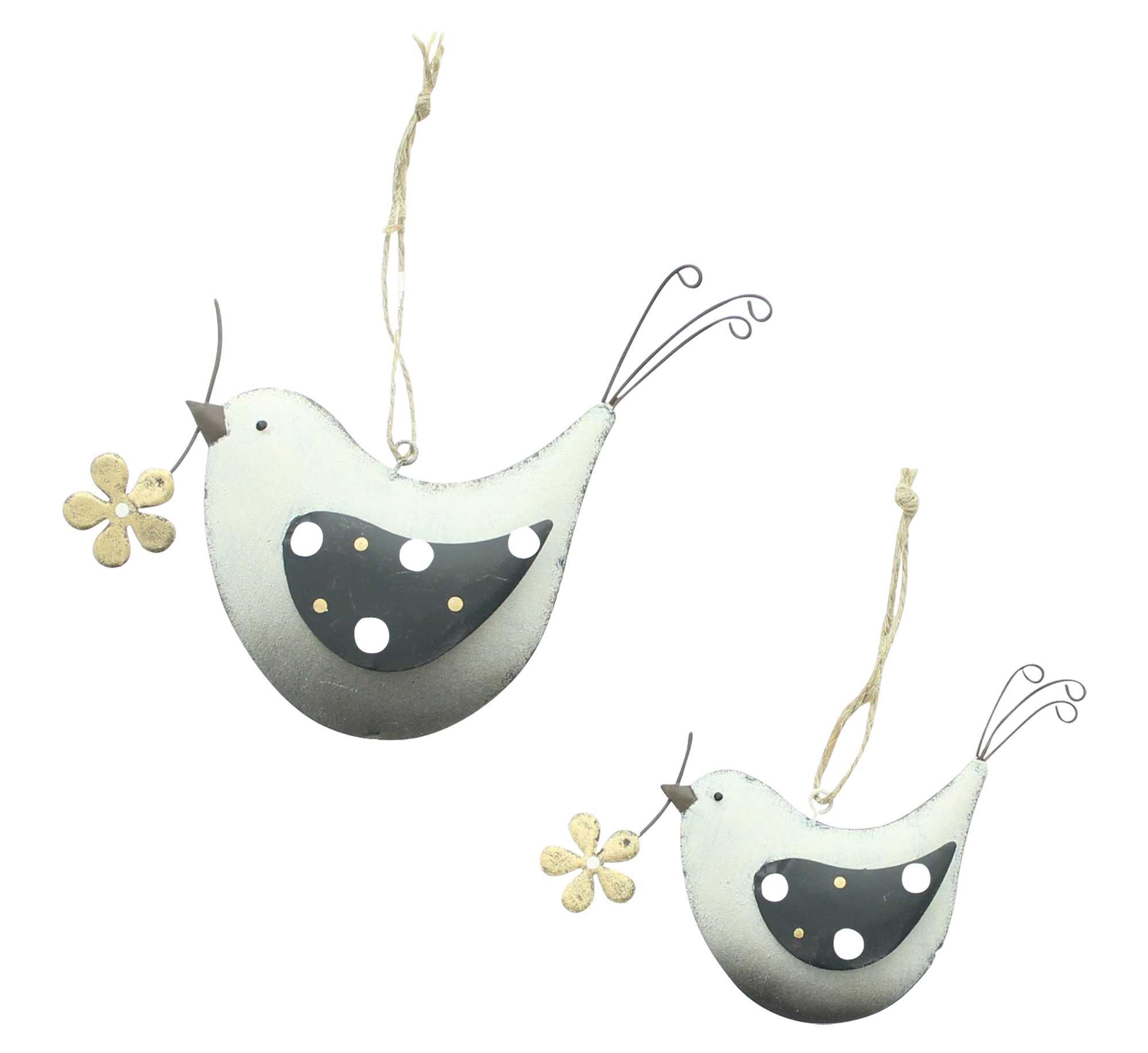 Acheter Lot de 2 suspensions "oiseau avec fleur"  dans la boutique en ligne de Frank Flechtwaren pour Pâques
