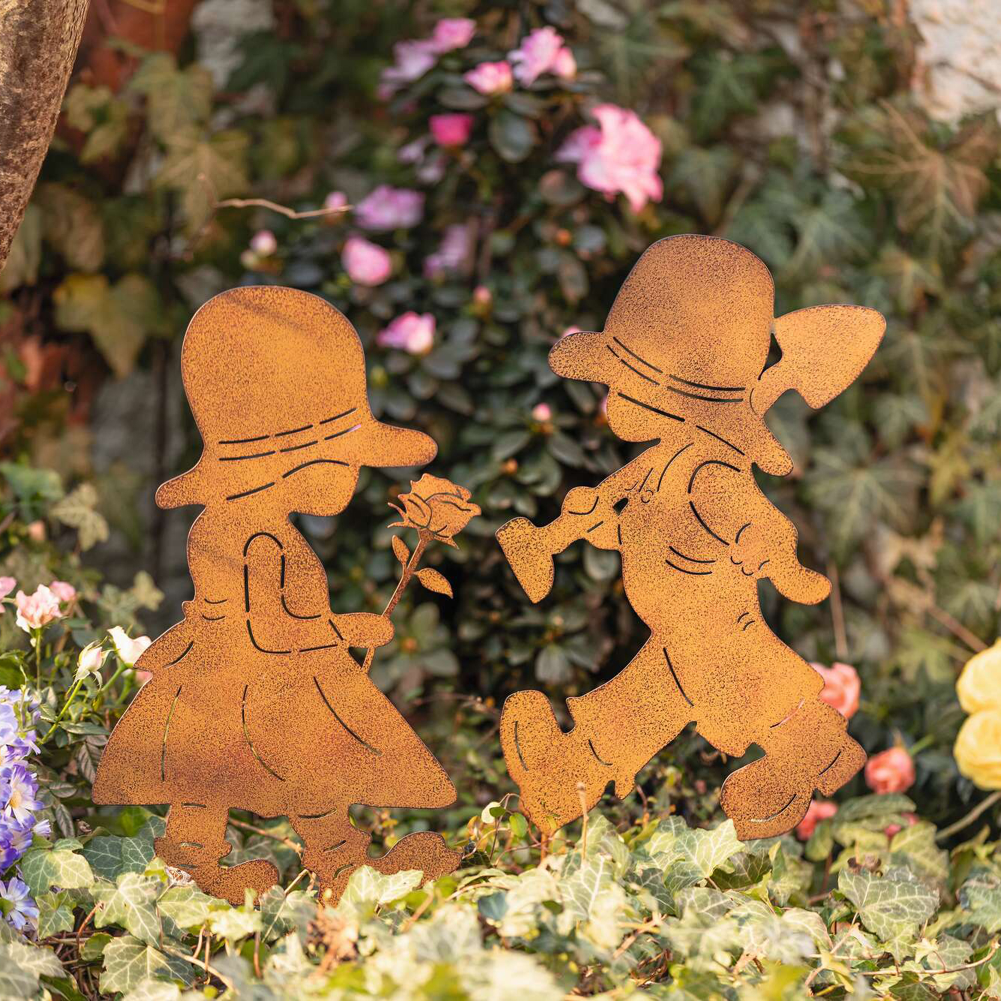 Acheter Lot de 2 pics de jardin "garçon et fille"  dans la boutique en ligne de Frank Flechtwaren