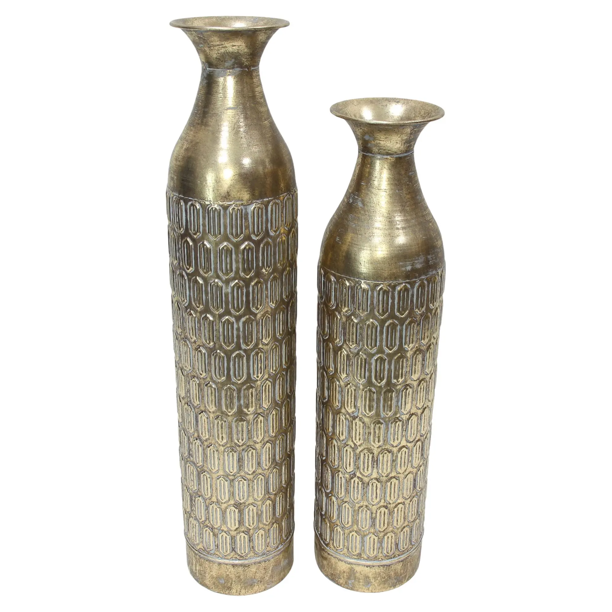 Acheter Lot de 2 vases de sol décoratifs "gold"  dans la boutique en ligne de Frank Flechtwaren pour Vases