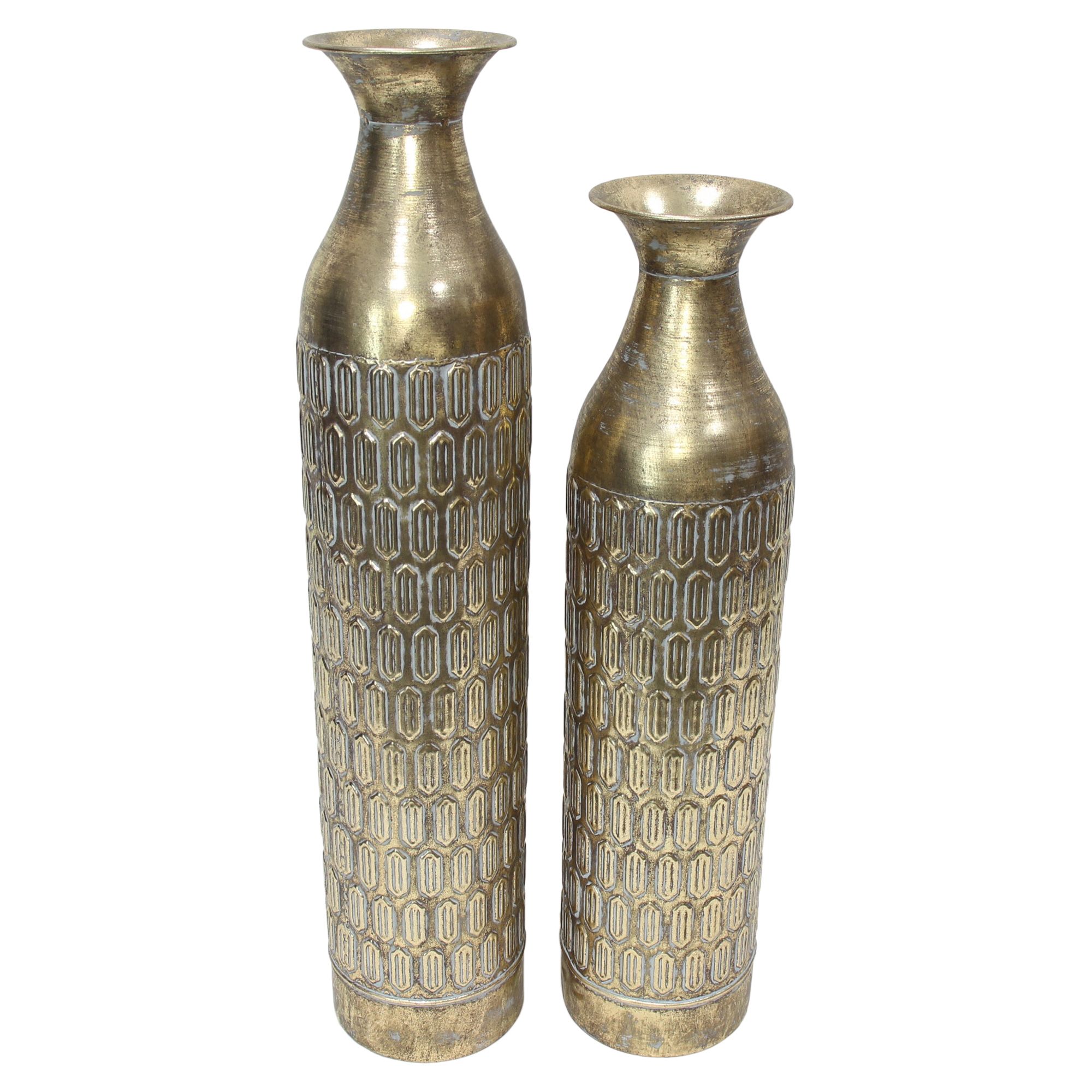Acheter Lot de 2 vases de sol décoratifs "gold"  dans la boutique en ligne de Frank Flechtwaren pour Nouvel arrivage
