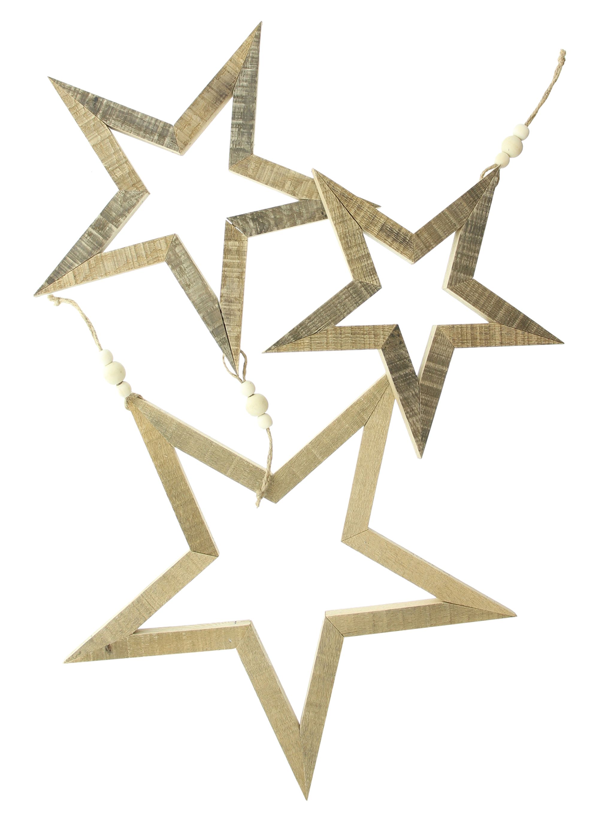 Acheter Lot de 3 suspensions "étoiles"  dans la boutique en ligne de Frank Flechtwaren pour Décorations à suspendre