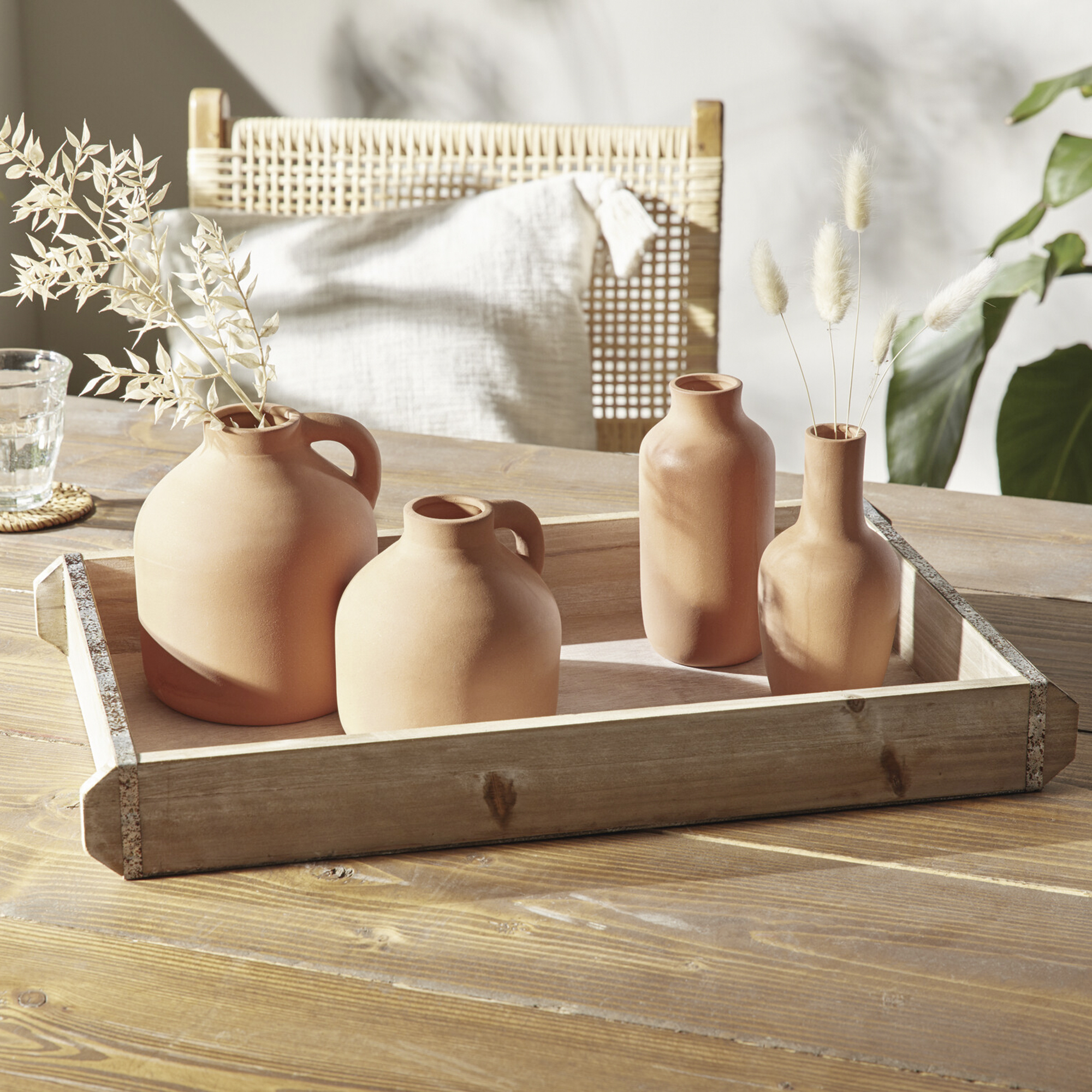 Acheter Lot de 2 vases décoratifs" terre cuite"  dans la boutique en ligne de Frank Flechtwaren