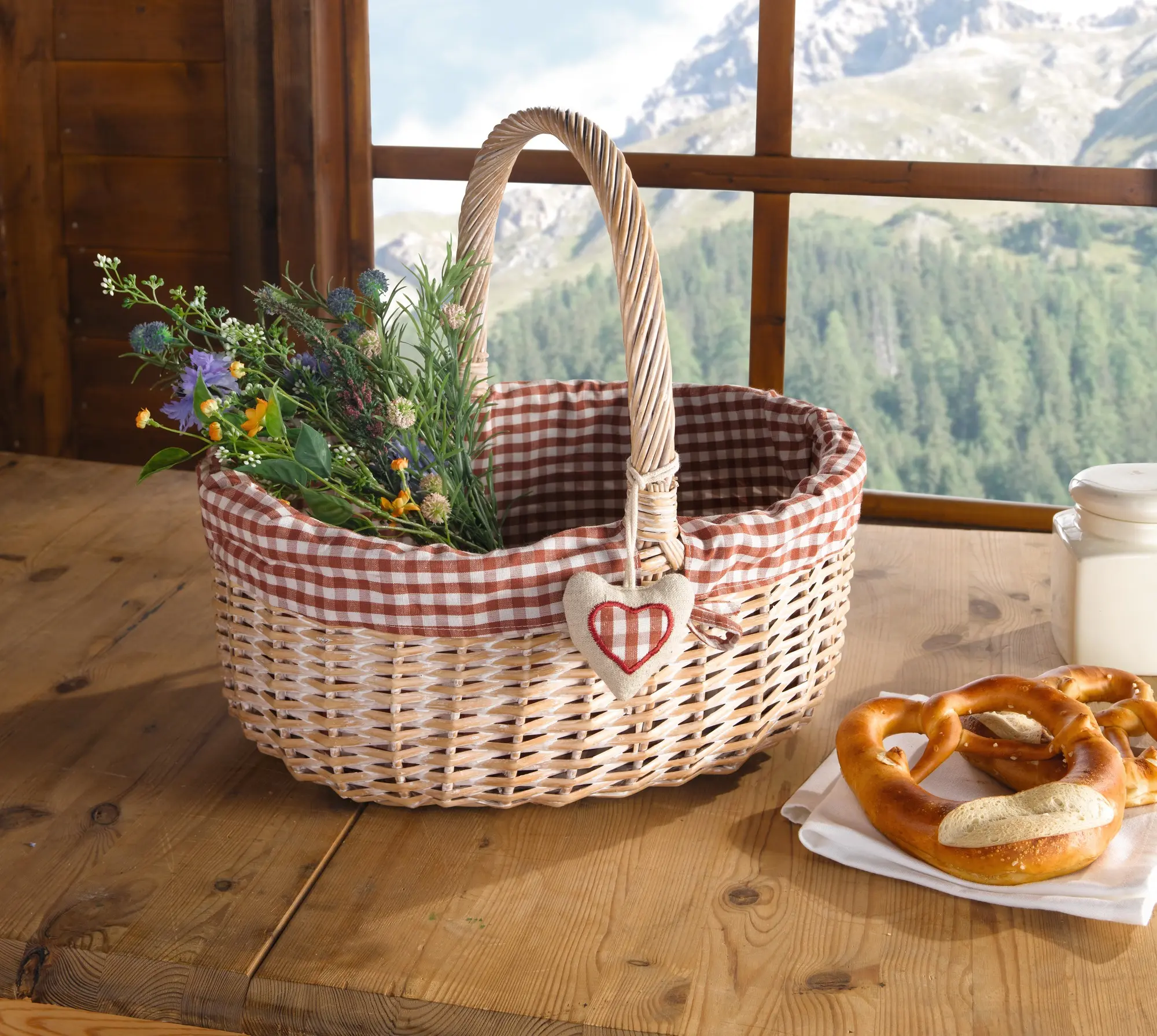Acheter Panier à courses "carreaux"  dans la boutique en ligne de Frank Flechtwaren