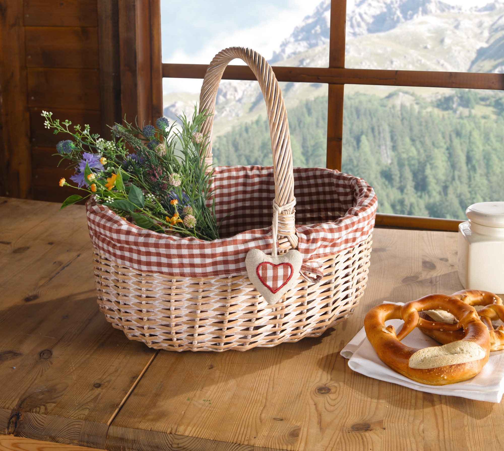 Acheter Panier à courses "carreaux"  dans la boutique en ligne de Frank Flechtwaren