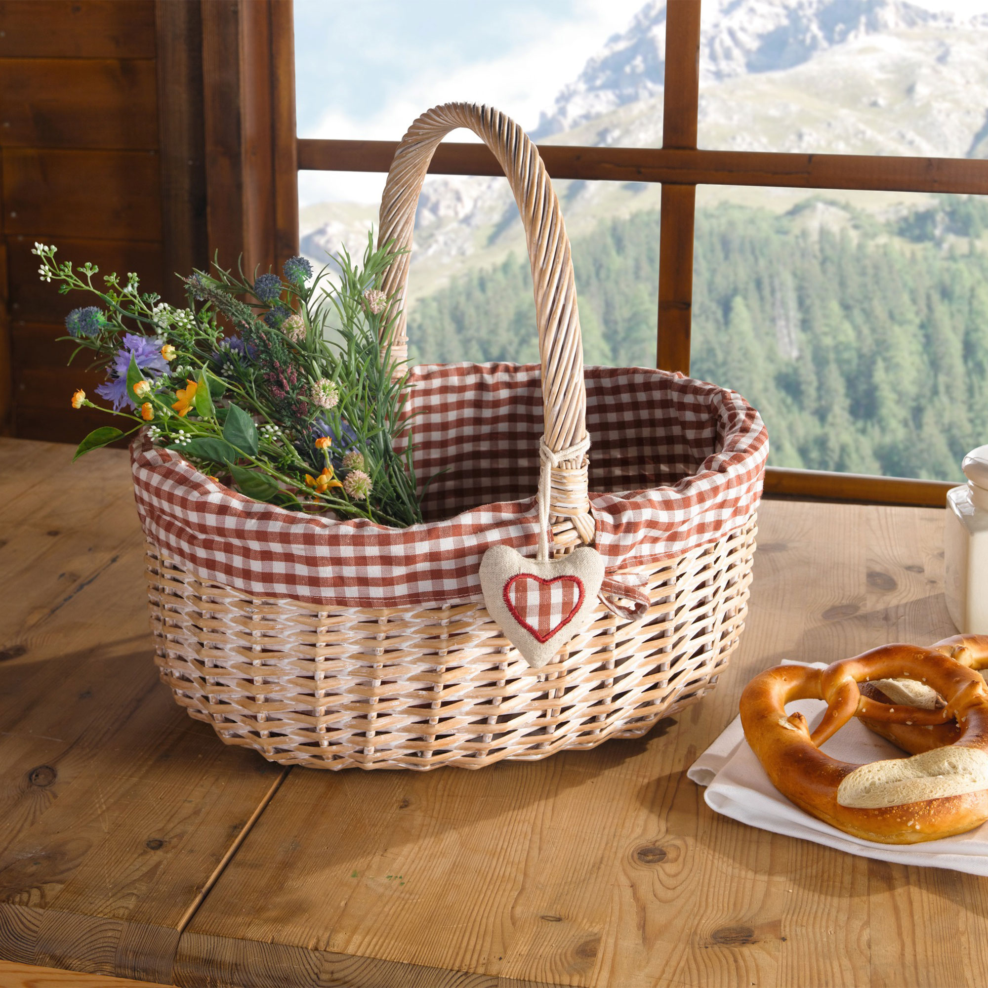 Acheter Panier à courses "carreaux"  dans la boutique en ligne de Frank Flechtwaren