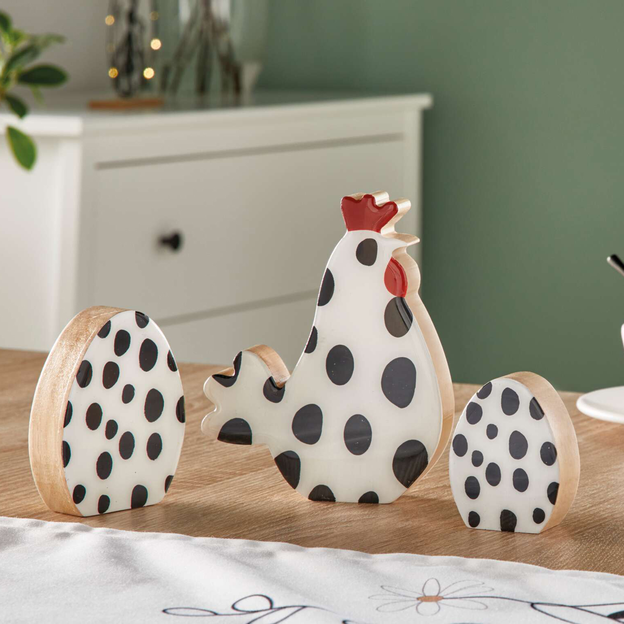 Acheter Lot de 3 décorations de Pâques "Puntos"  dans la boutique en ligne de Frank Flechtwaren