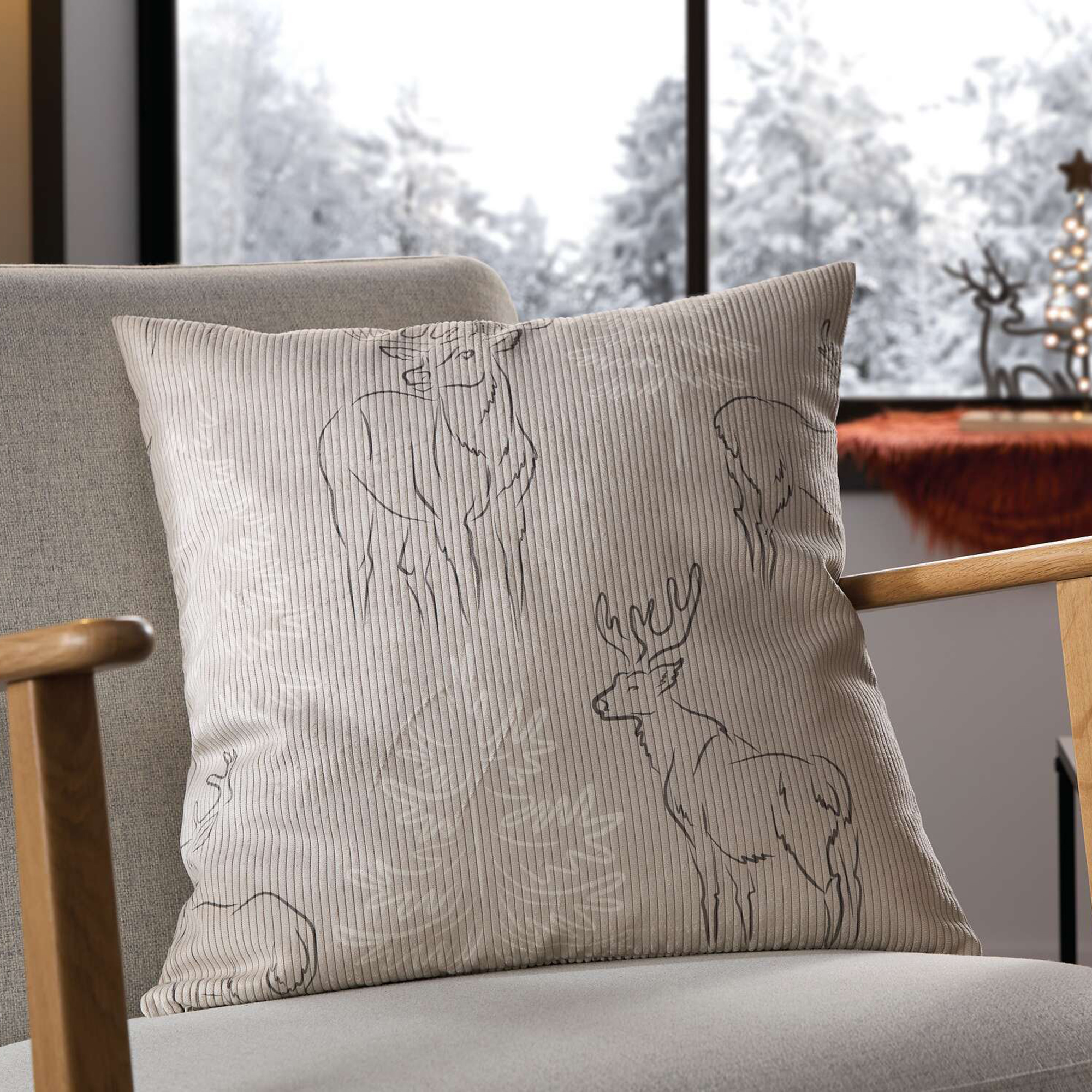 Acheter Housse de coussin "cerfs"  dans la boutique en ligne de Frank Flechtwaren