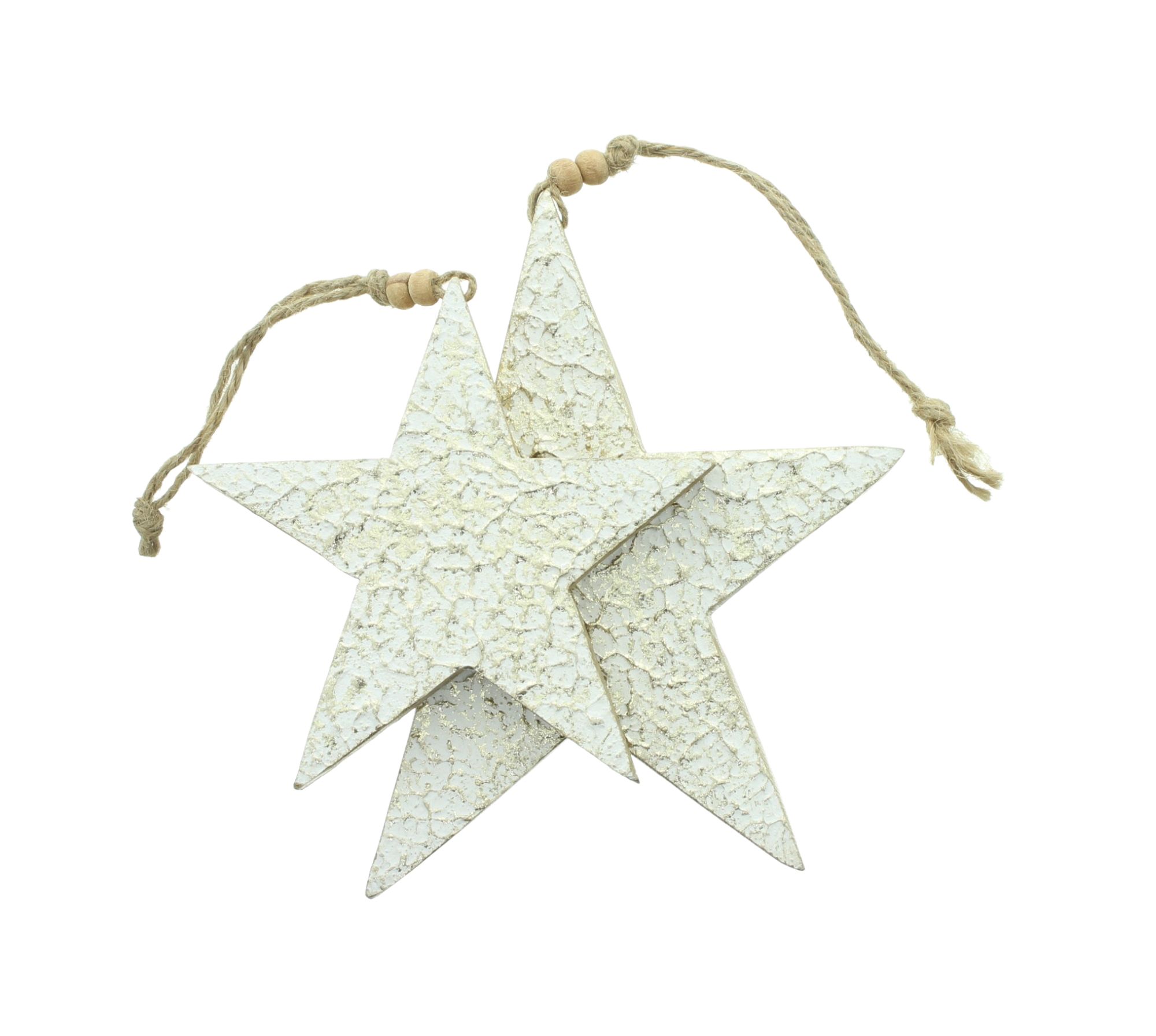 Acheter Pendentifs « Snowy » en forme d'étoile, lot de 2 dans la boutique en ligne de Frank Flechtwaren pour Étoiles
