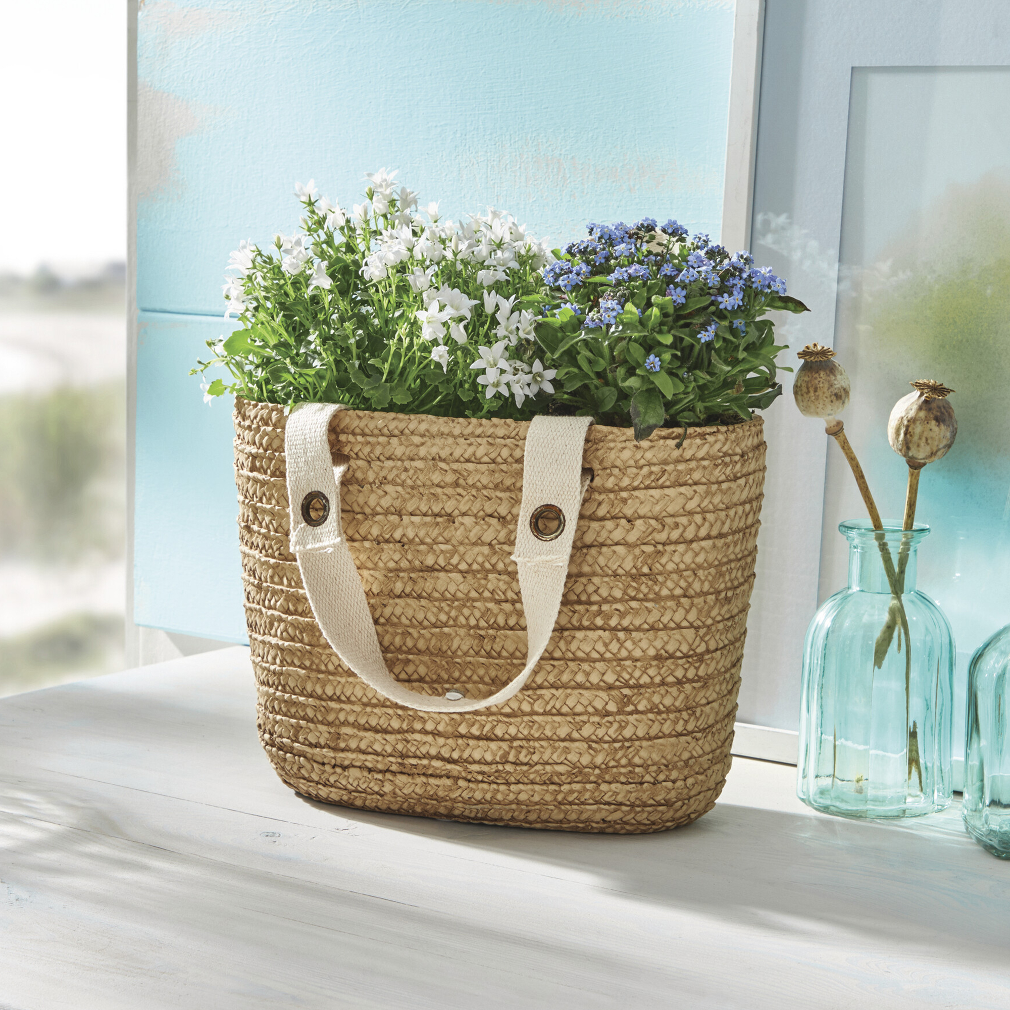 Acheter Jardinière "Sac de plage"  dans la boutique en ligne de Frank Flechtwaren