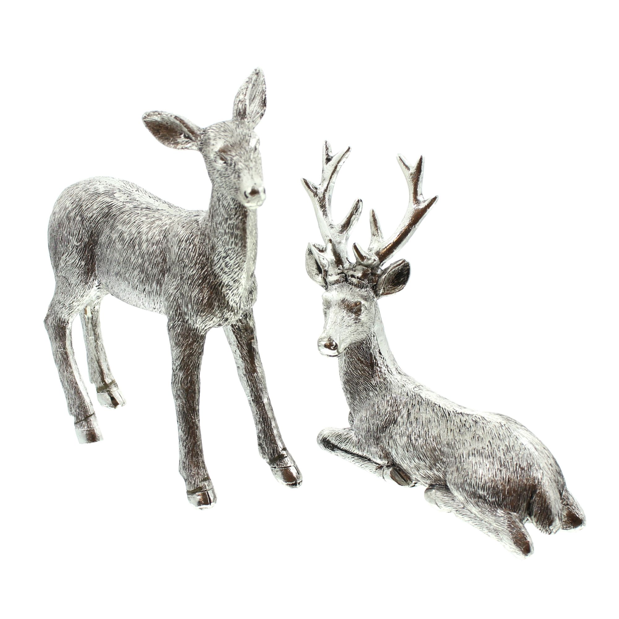 Acheter Lot de 2 figurines "biche et cerf"  dans la boutique en ligne de Frank Flechtwaren pour Figurines de jardin