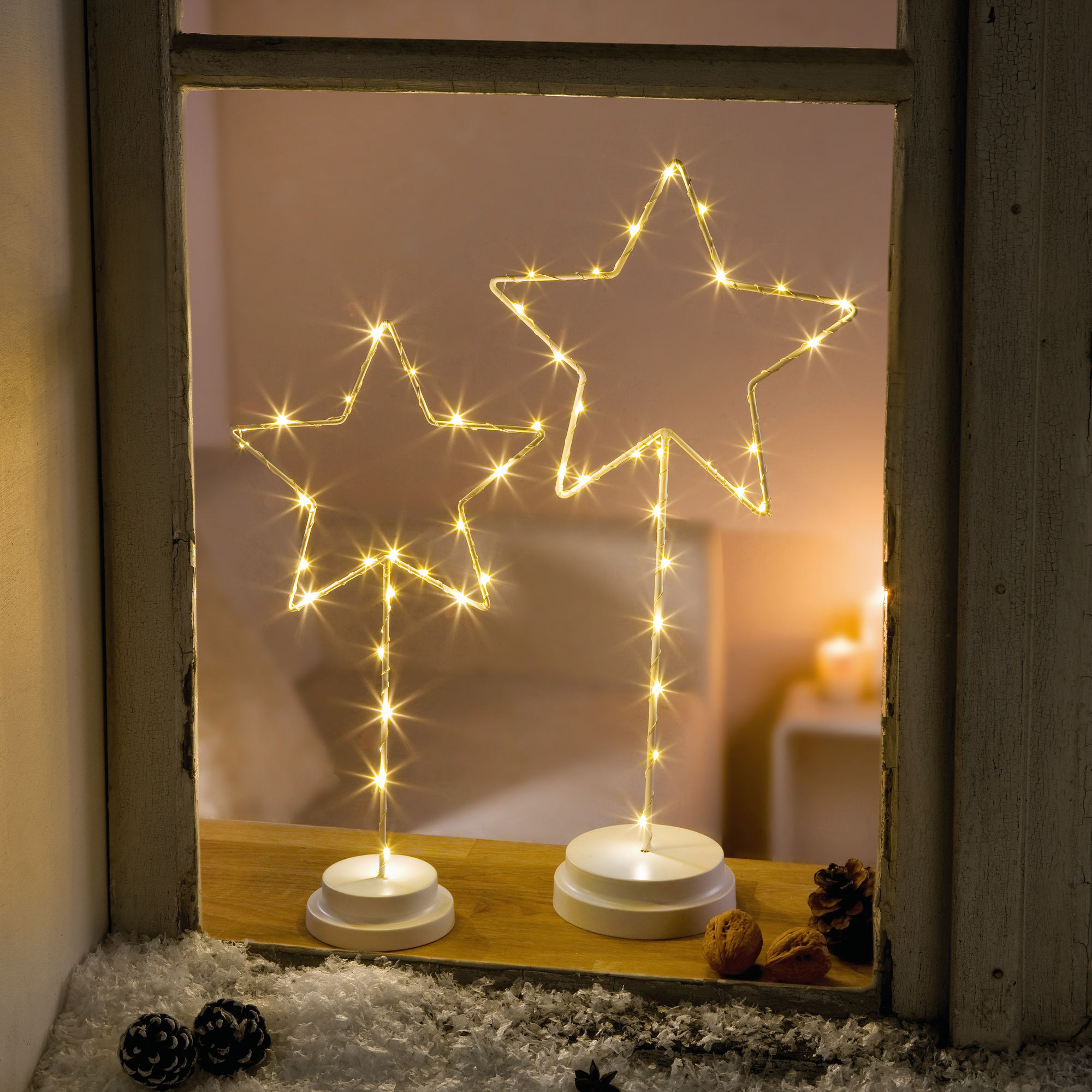 Acheter Lot de 2 LEDs de décoration "étoile"  dans la boutique en ligne de Frank Flechtwaren