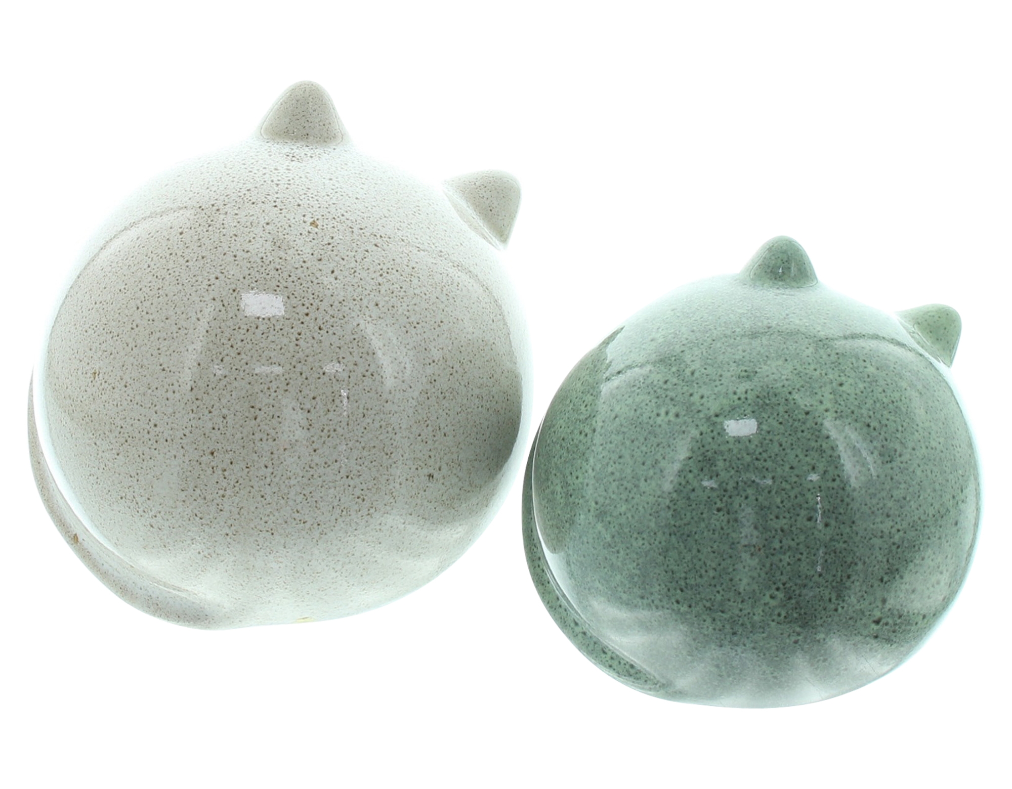 Acheter Lot de 2 figurines de déco "minou rond"  dans la boutique en ligne de Frank Flechtwaren pour Figurines décoratives