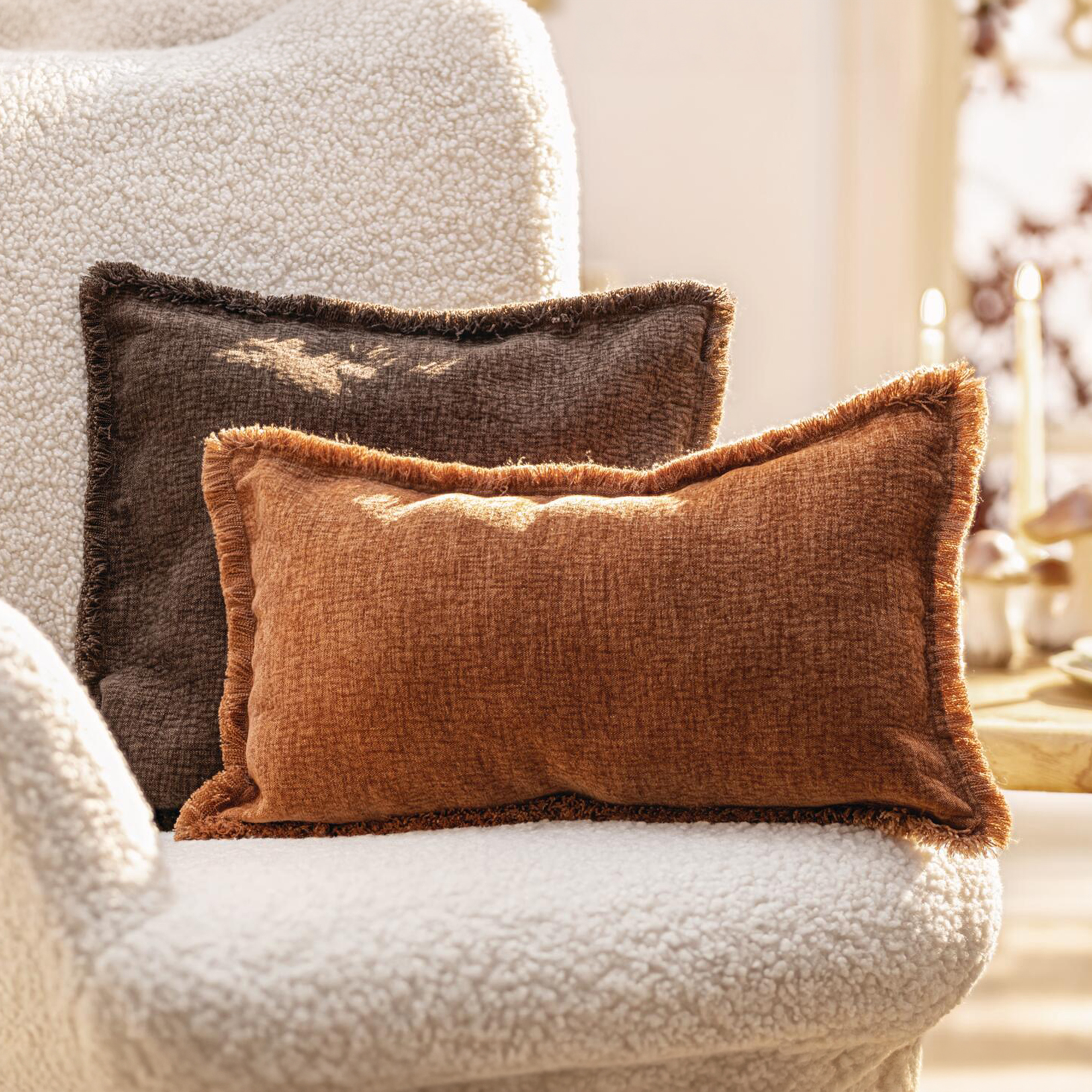 Acheter Housse de coussin « Trendy Frays », lot de 2 dans la boutique en ligne de Frank Flechtwaren pour Remplissages