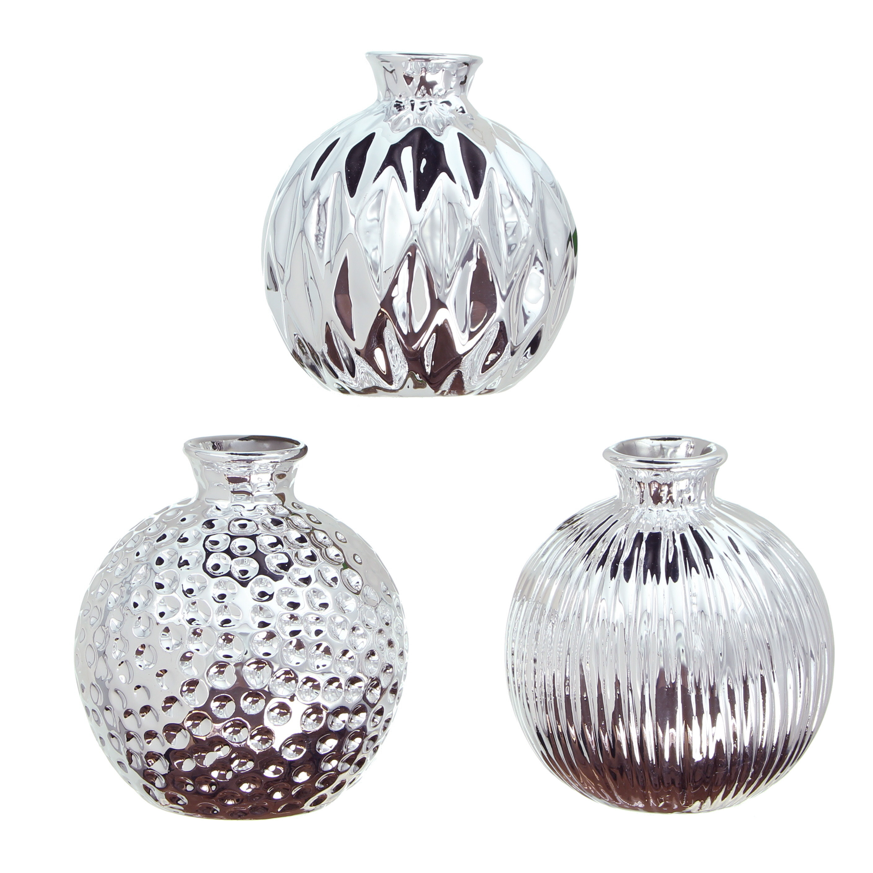 Acheter Lot de 3 vases décoratifs "aspect argenté"  dans la boutique en ligne de Frank Flechtwaren pour Pâques