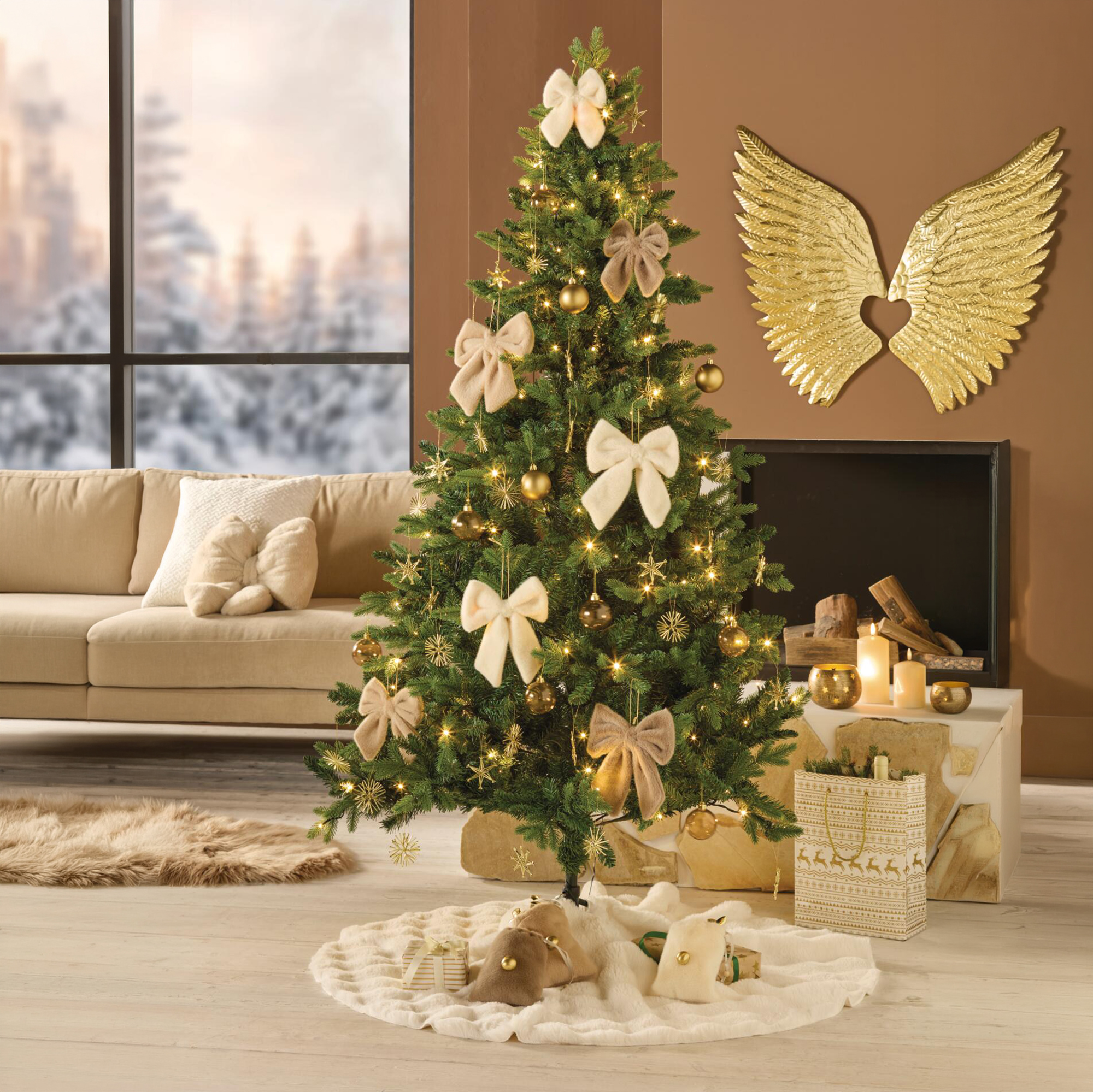 Acheter Noeud décoratif « Plüsch », lot de 6 dans la boutique en ligne de Frank Flechtwaren pour Suspensions décoratives