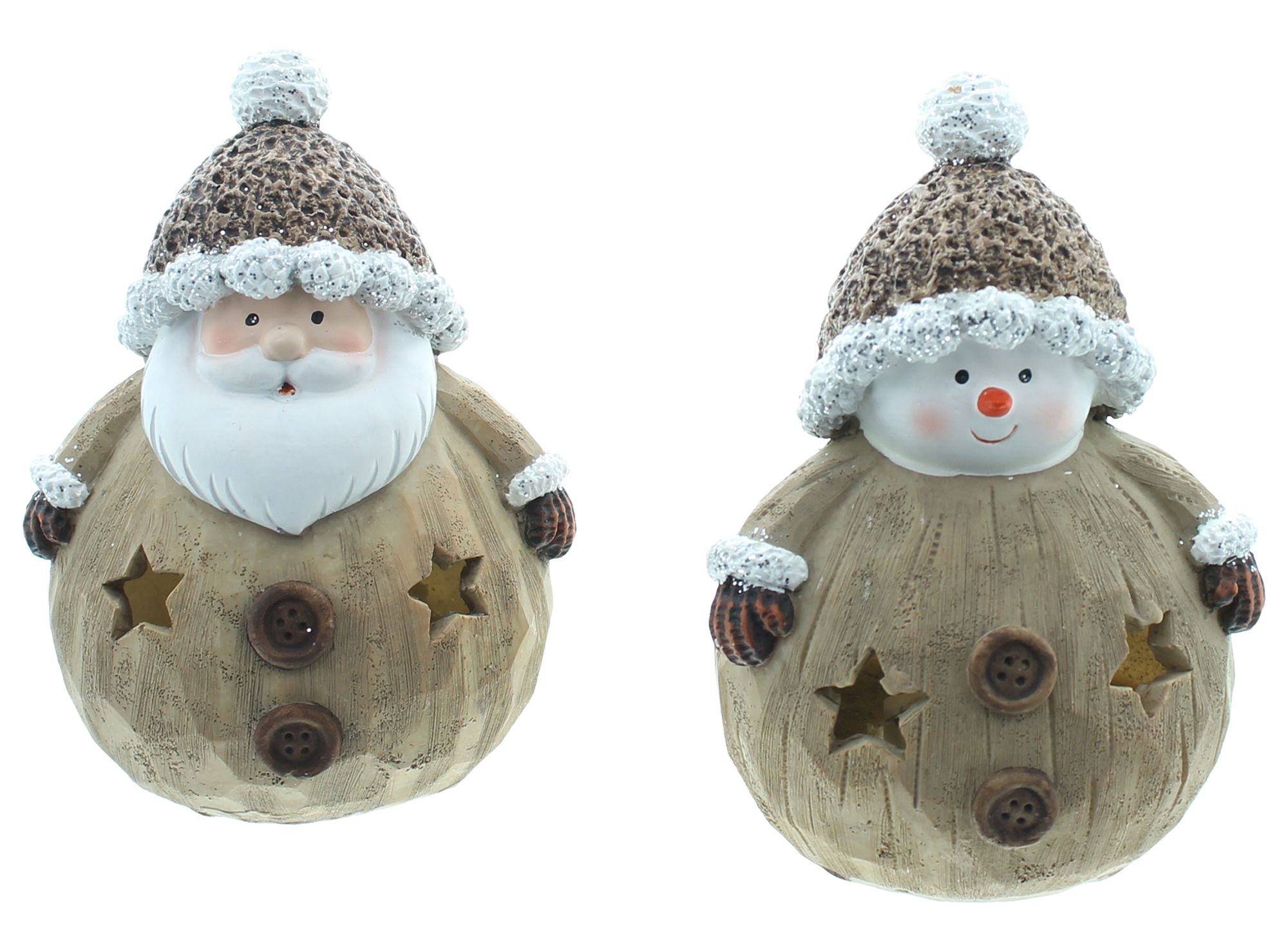 Acheter Lot de 2 figurines LED "copains d'hiver"  dans la boutique en ligne de Frank Flechtwaren pour Noël