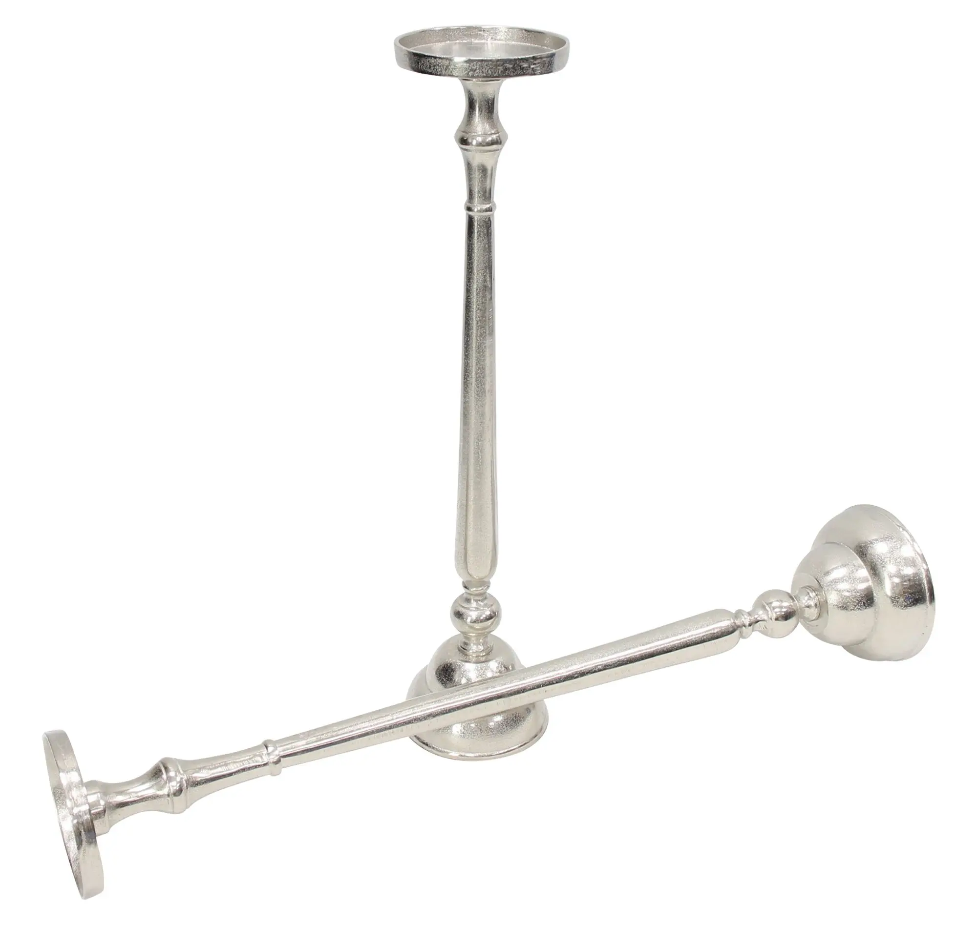 Acheter Bougeoirs « Argentum », lot de 2 dans la boutique en ligne de Frank Flechtwaren pour Glam métallique