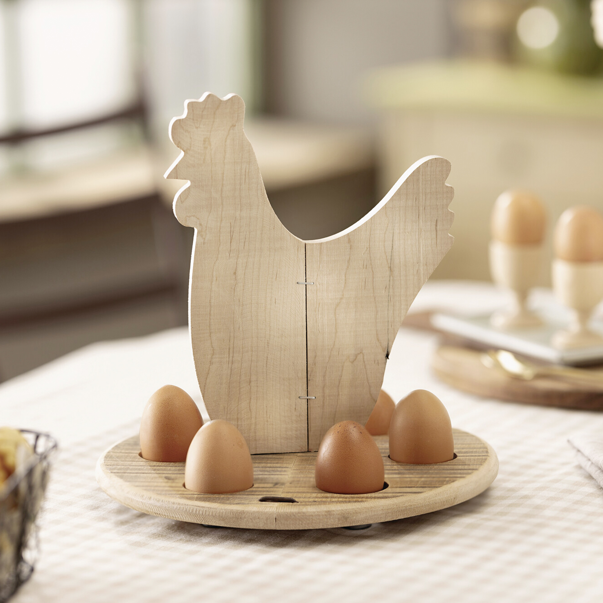 Acheter Support à oeufs "poule"  dans la boutique en ligne de Frank Flechtwaren pour Paniers &amp; nids de Pâques