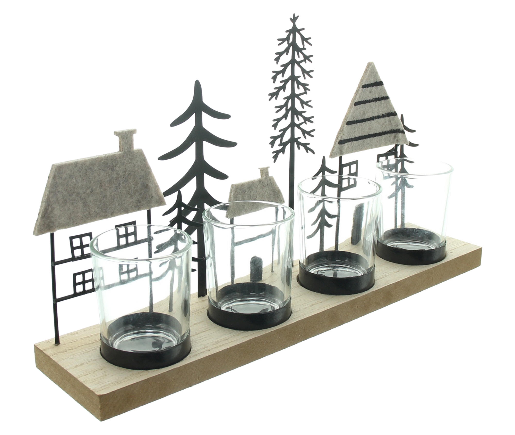 Acheter Board lumignon "sapin &amp; maison"  dans la boutique en ligne de Frank Flechtwaren pour Photophore