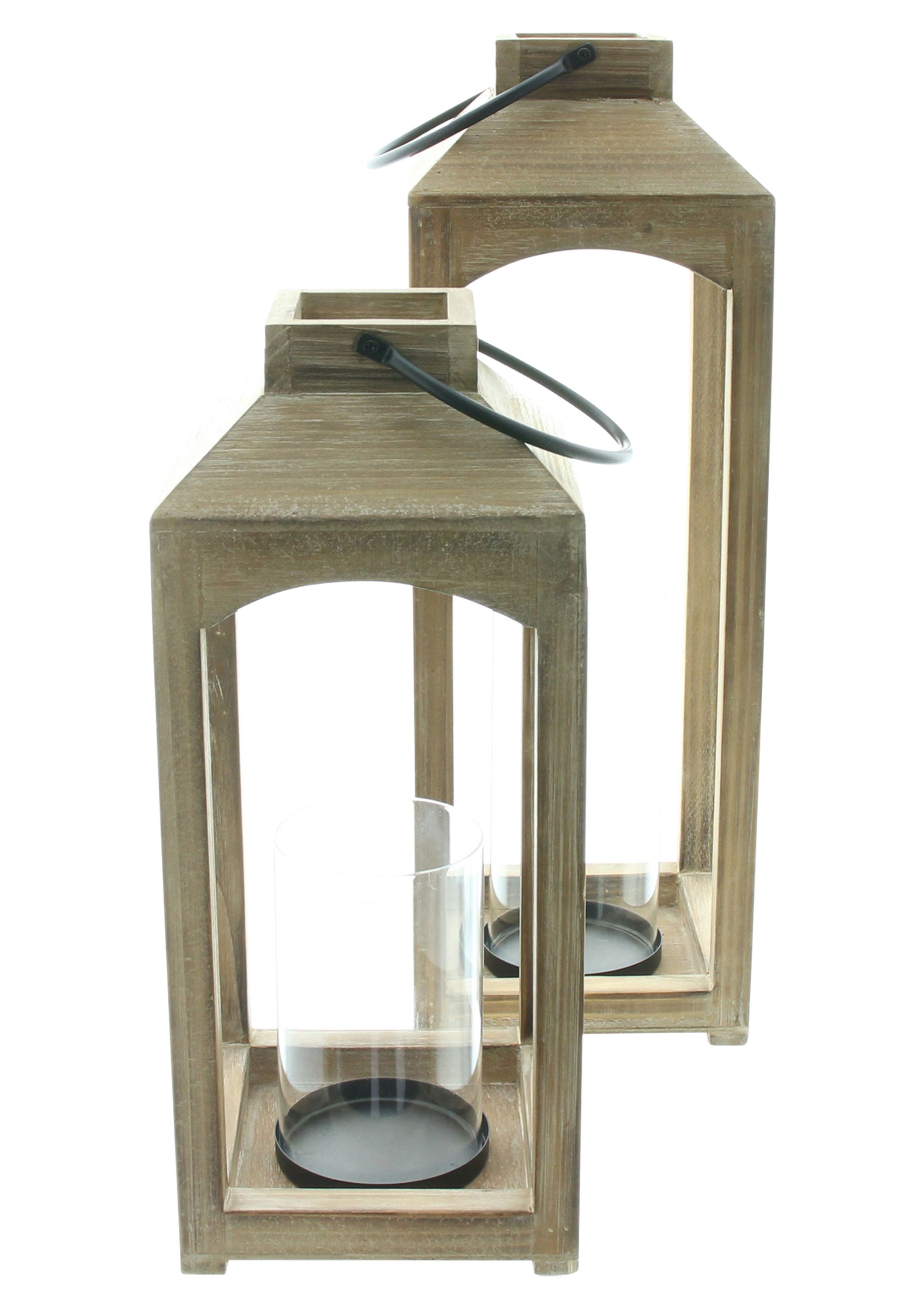 Acheter Lot de 2 lanternes "Wood"  dans la boutique en ligne de Frank Flechtwaren pour Lanternes