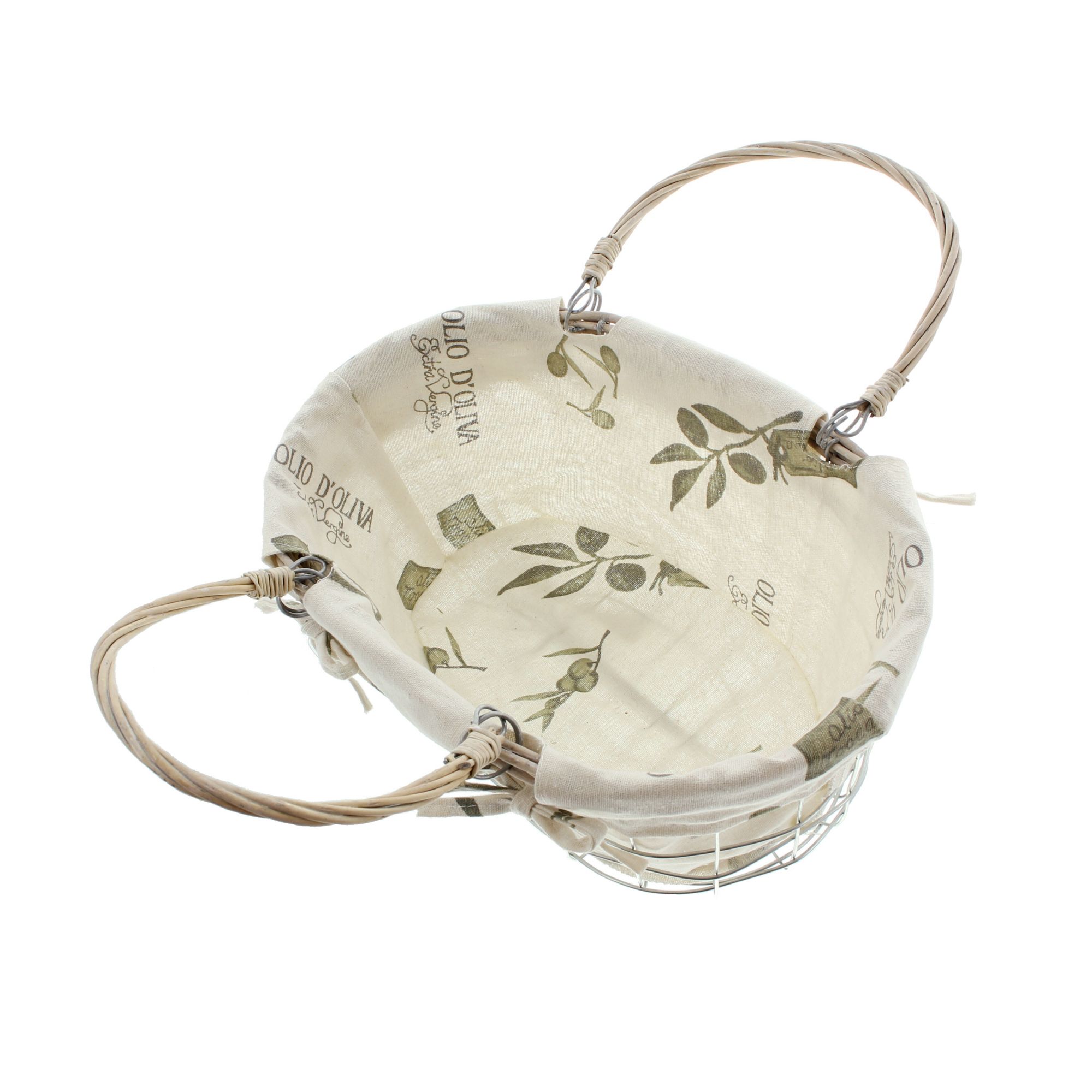 Acheter Panier fil de fer "Olio d'Oliva"  dans la boutique en ligne de Frank Flechtwaren pour Paniers de présentation