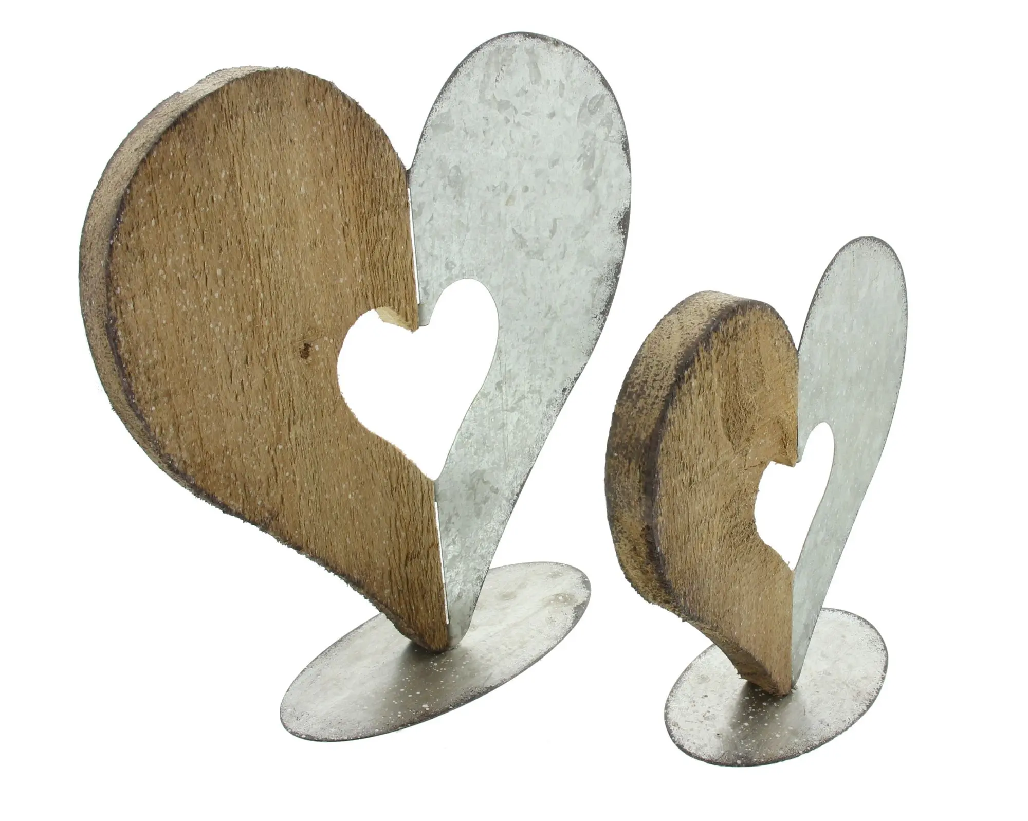 Acheter Lot de 2 cœurs de décoration "mixe"  dans la boutique en ligne de Frank Flechtwaren pour Coup de coeur