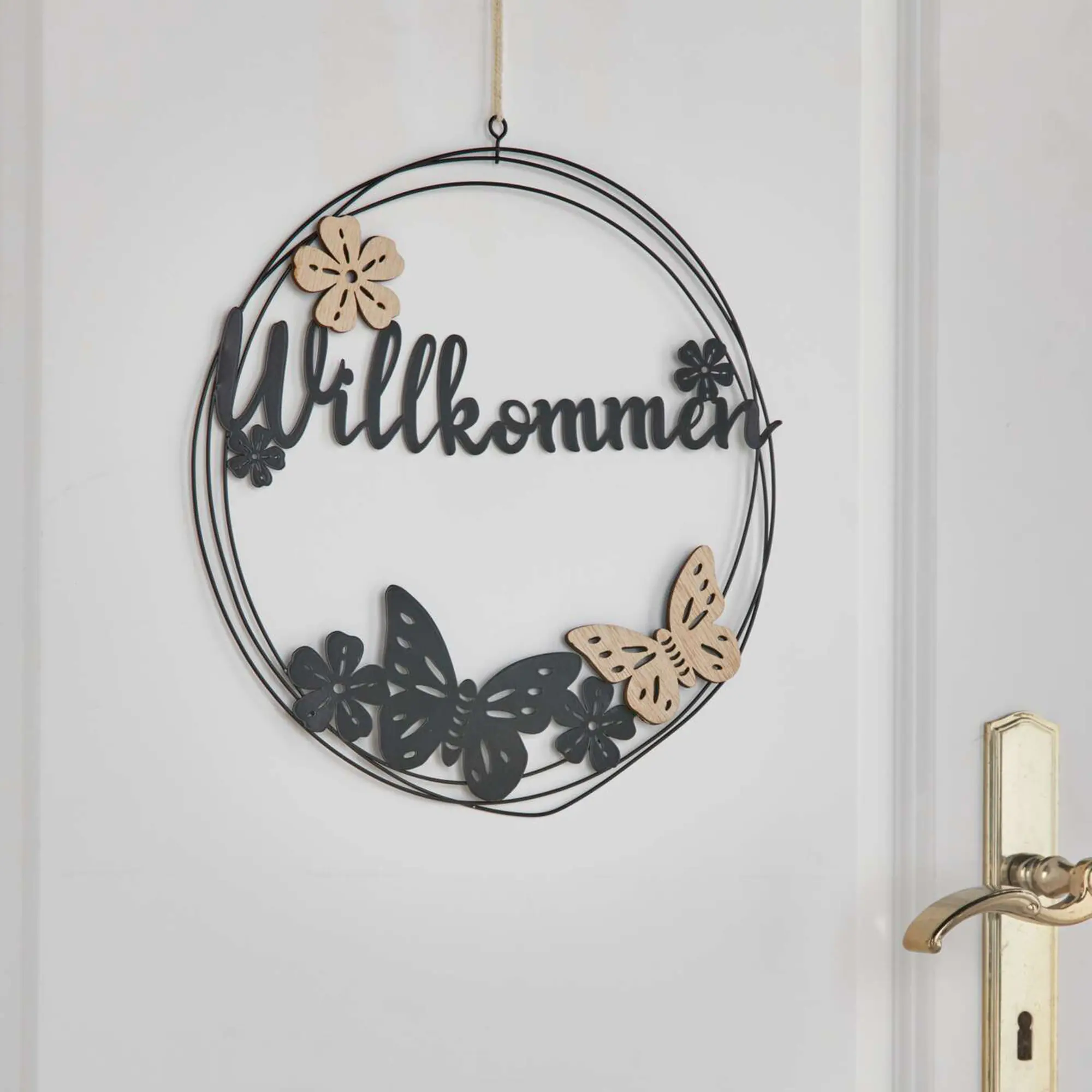 Acheter Anneau en métal "Willkommen"  dans la boutique en ligne de Frank Flechtwaren