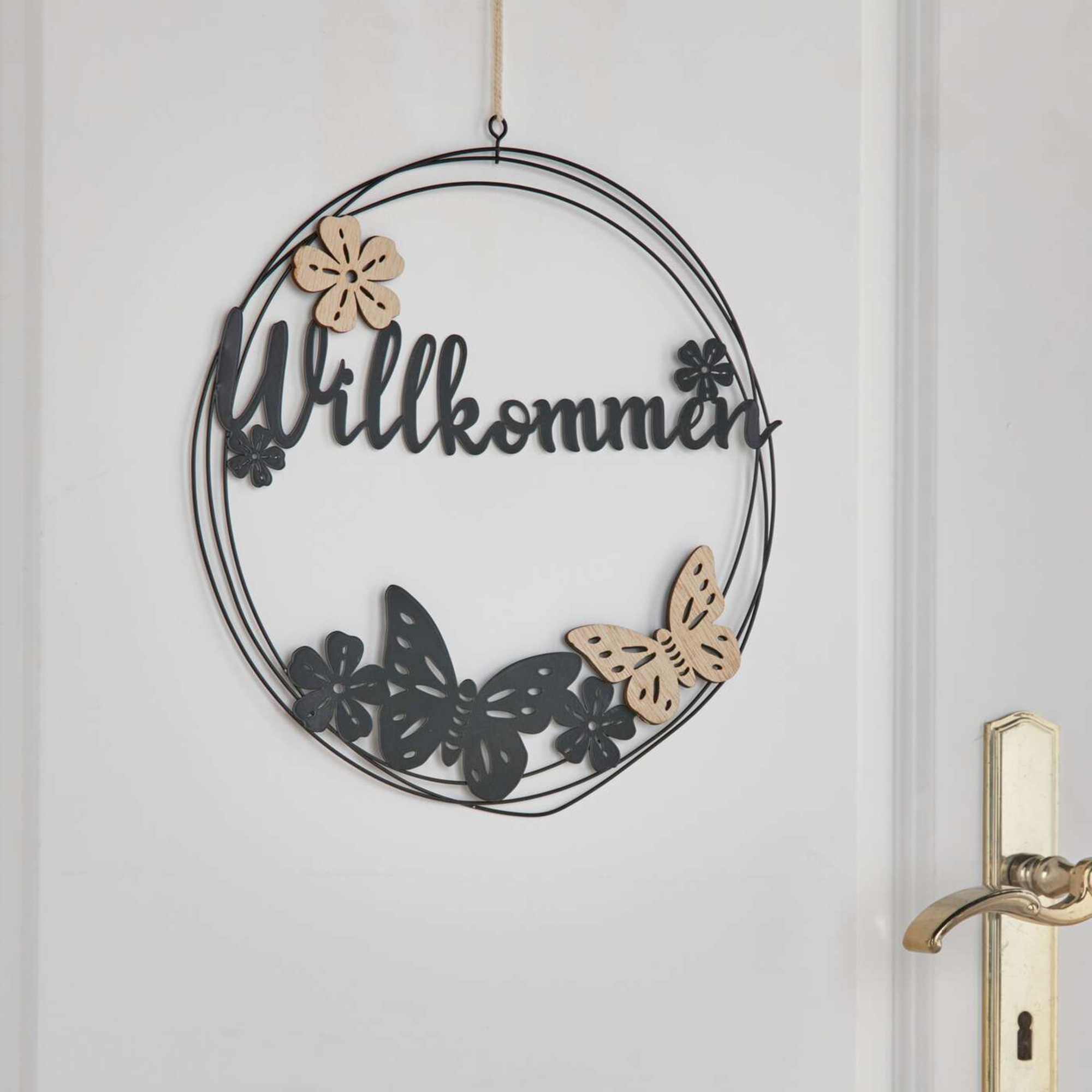 Acheter Anneau en métal "Willkommen"  dans la boutique en ligne de Frank Flechtwaren