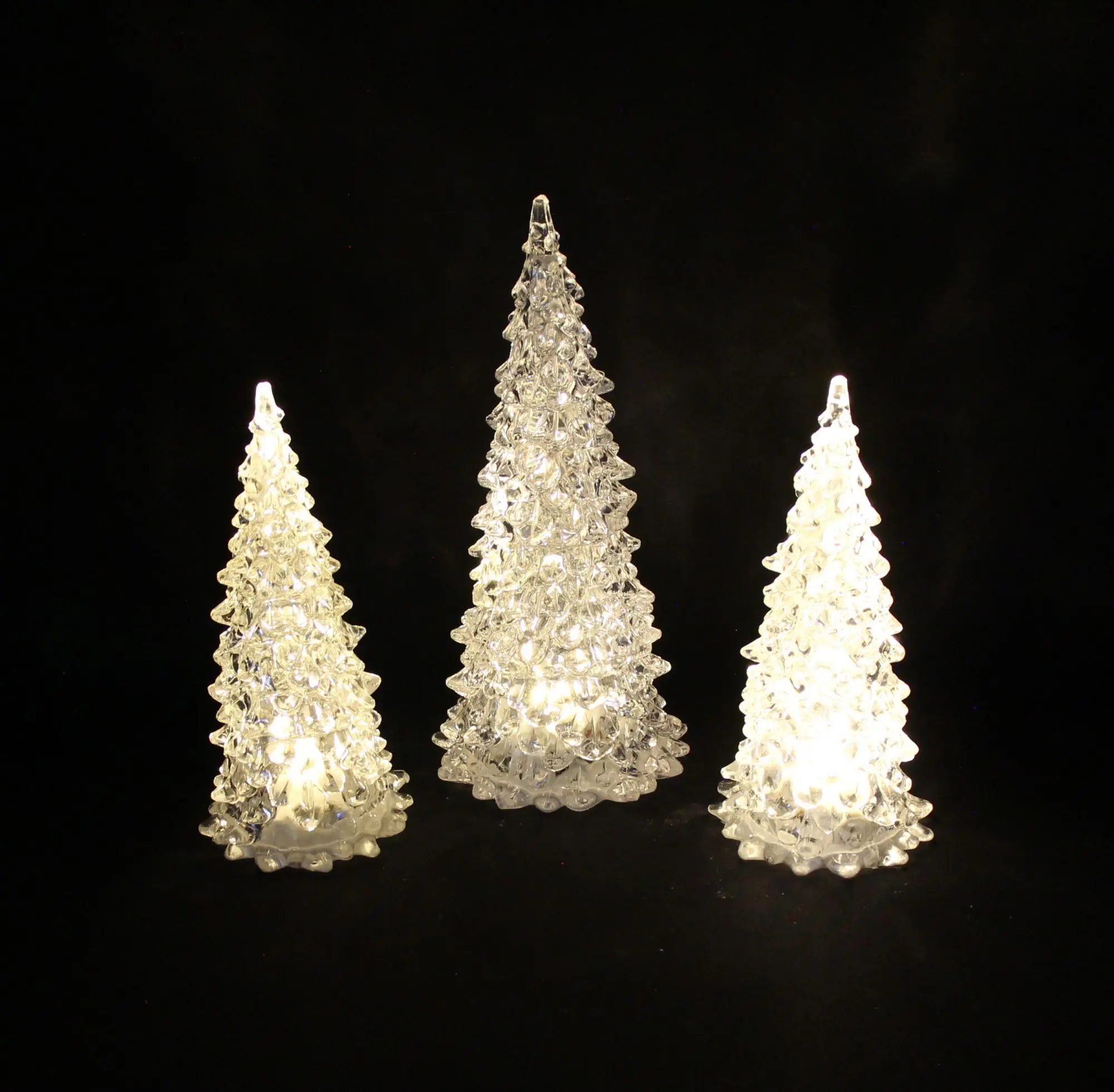 Acheter Lot de 3 sapins LED "Glamour"  dans la boutique en ligne de Frank Flechtwaren pour Décoration de table LED