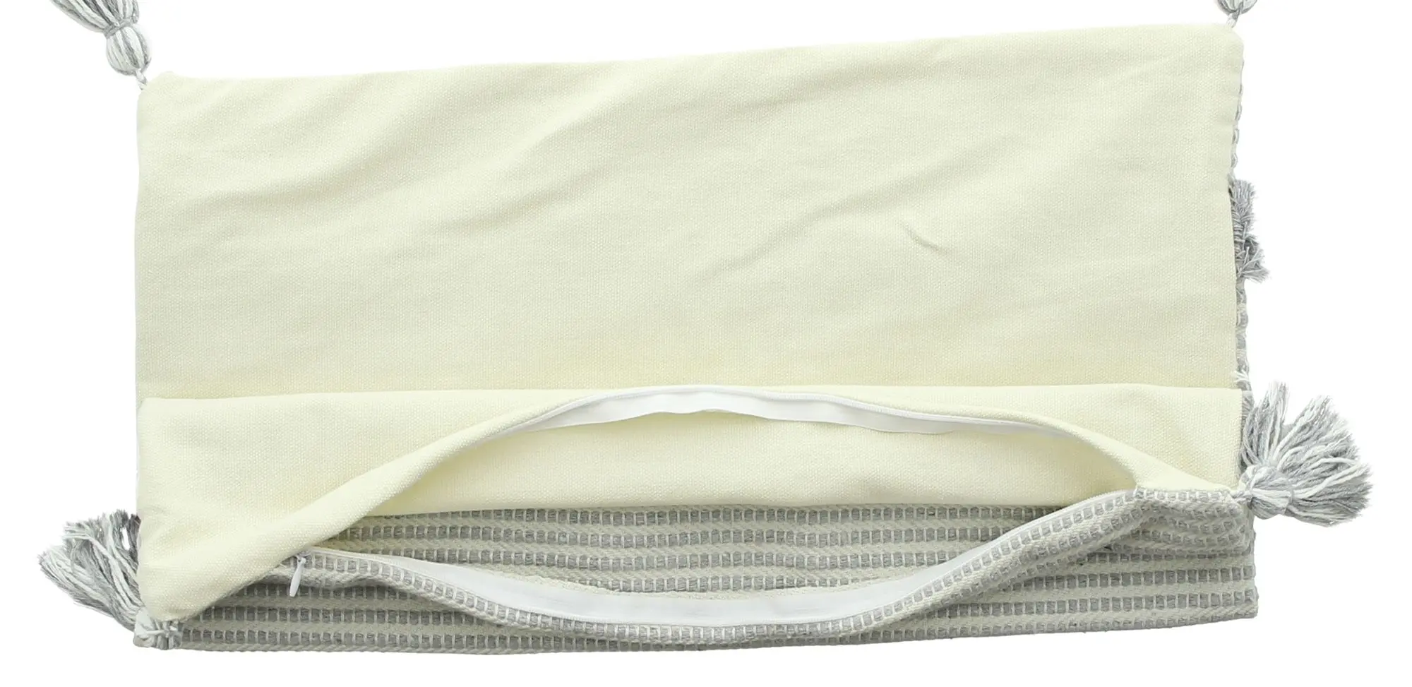 Acheter Housse de coussin avec glands "Stripes"  dans la boutique en ligne de Frank Flechtwaren pour Remplissages
