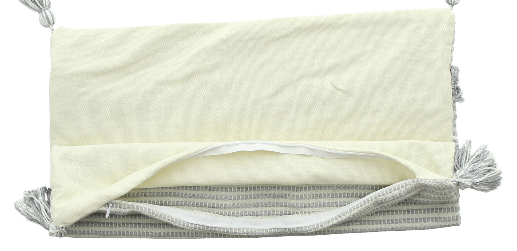Acheter Housse de coussin avec glands "Stripes"  dans la boutique en ligne de Frank Flechtwaren pour Remplissages