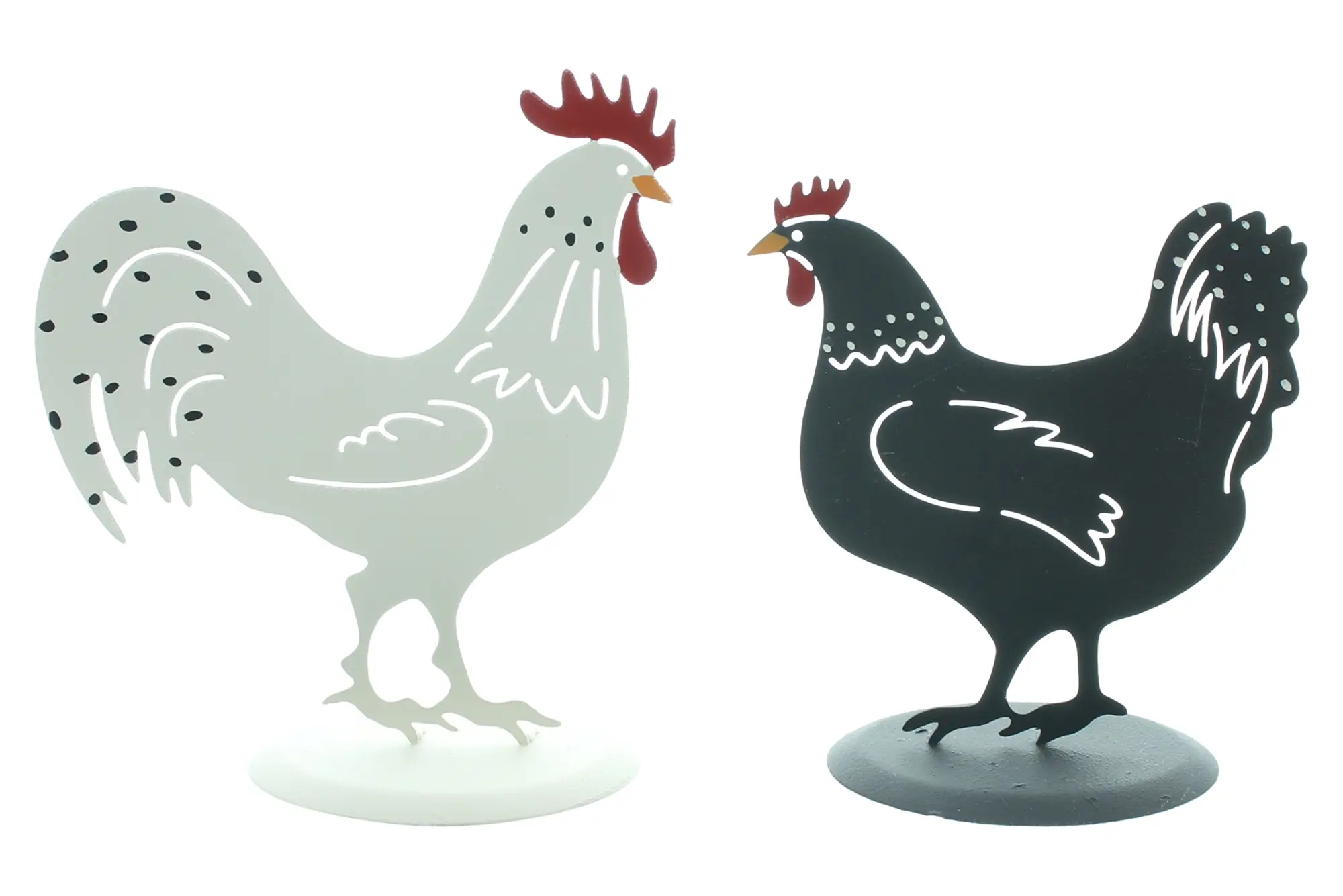 Acheter Lot de 2 figurines "black &amp; white"  dans la boutique en ligne de Frank Flechtwaren pour Figurines décoratives