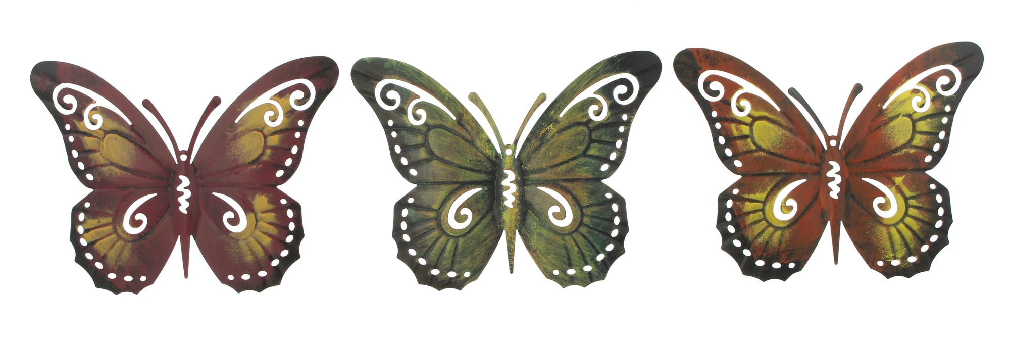 Acheter Lot de 3 décorations en métal "papillons" dans la boutique en ligne de Frank Flechtwaren pour Automne Acheter Lot de 3 décorations en métal "papillons" dans la boutique en ligne de Frank Flechtwaren pour Automne