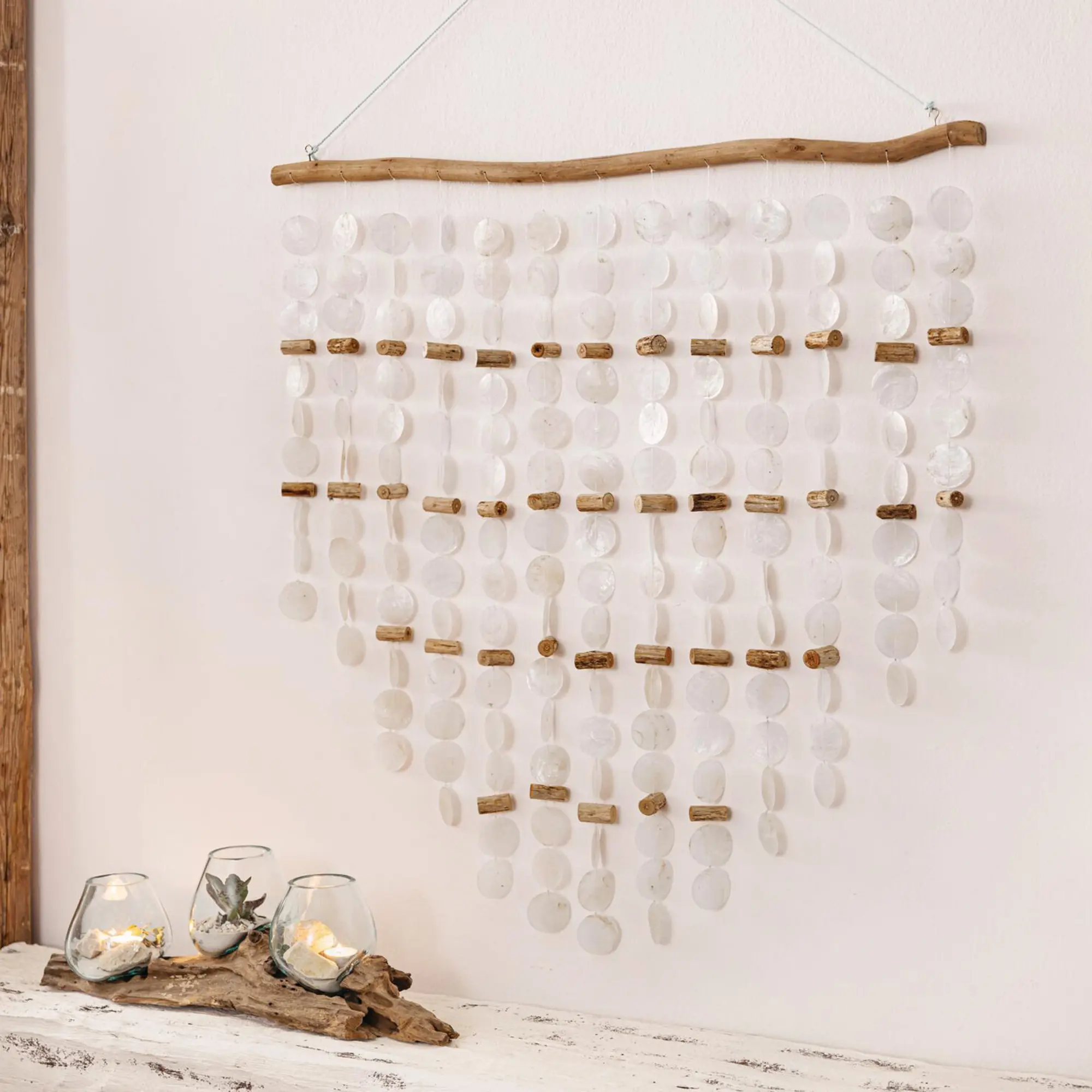 Acheter Suspension décorative "Capiz"  dans la boutique en ligne de Frank Flechtwaren