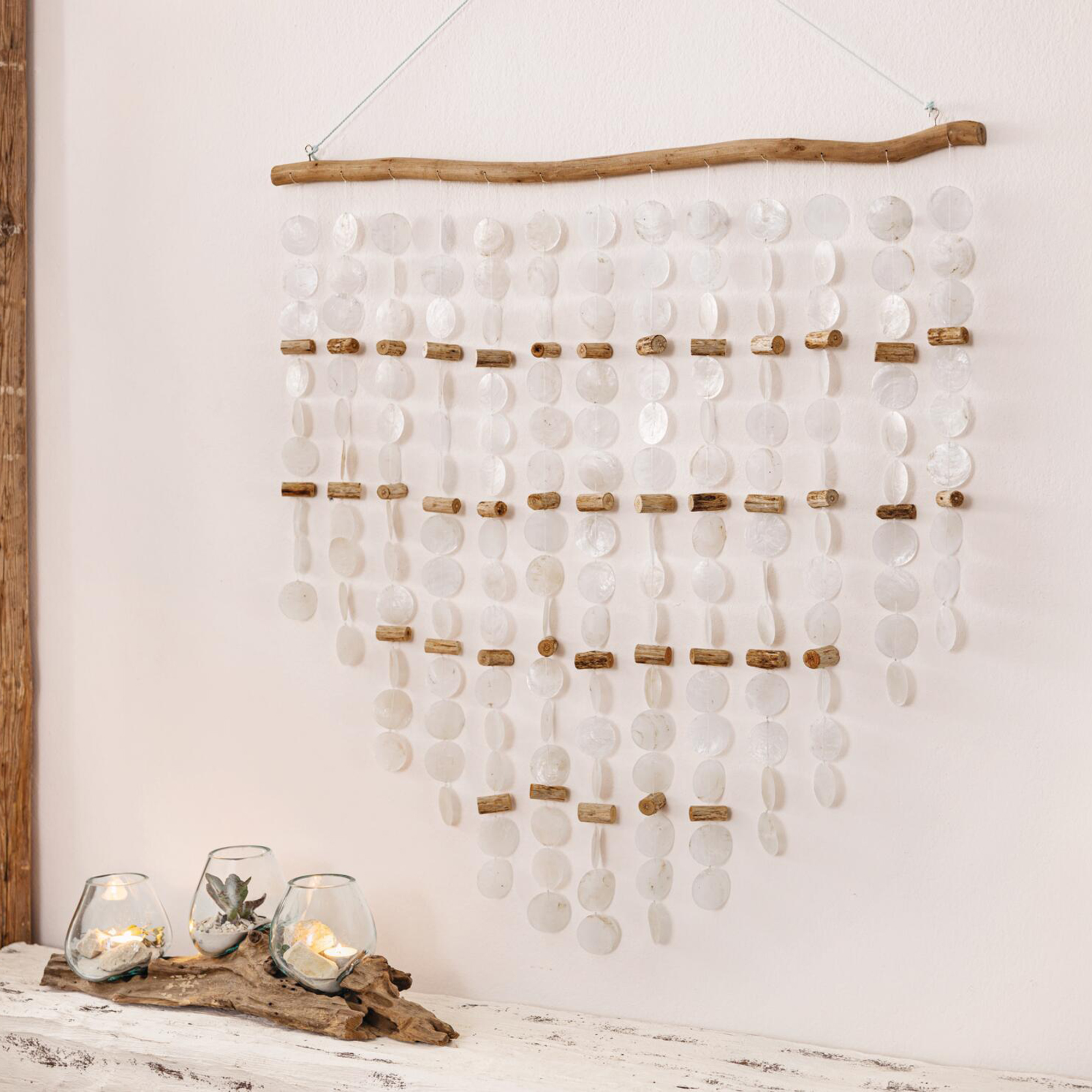 Acheter Suspension décorative "Capiz"  dans la boutique en ligne de Frank Flechtwaren