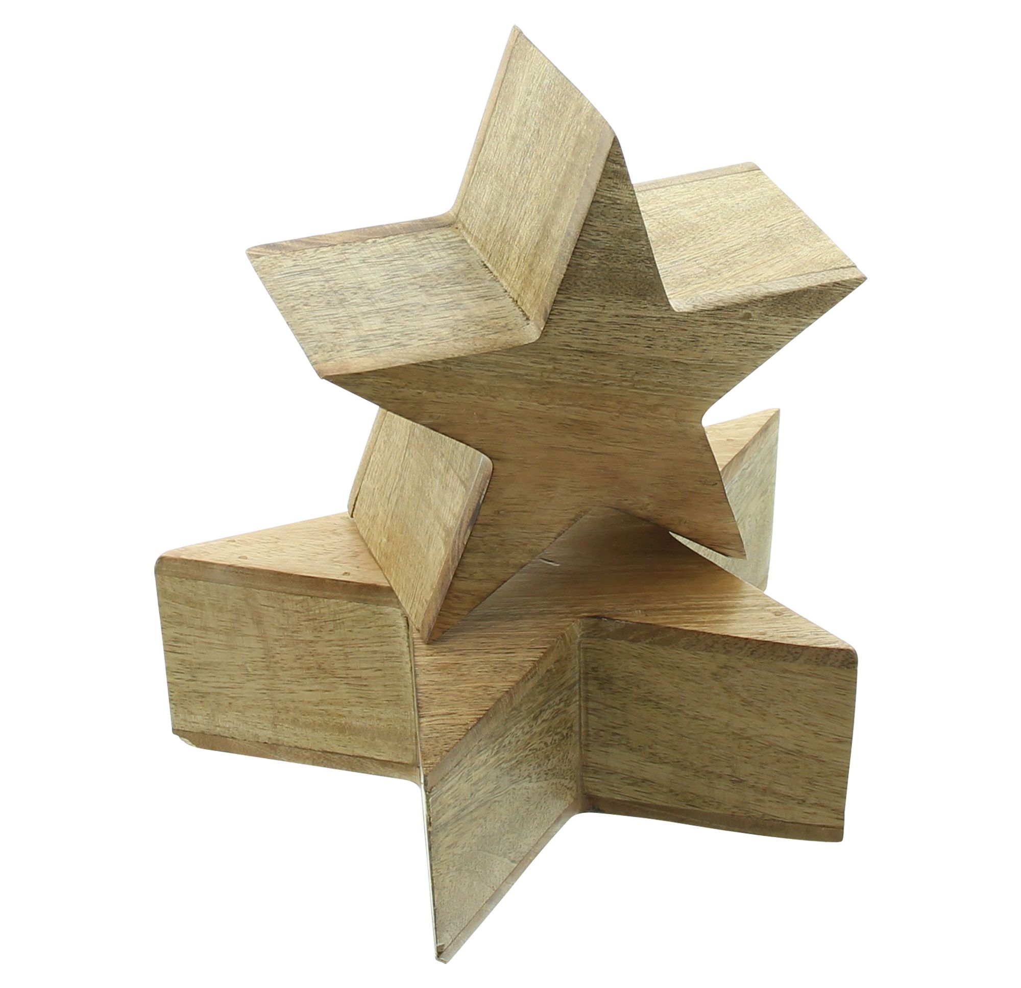 Acheter Lot de 2 étoiles "bois de manguier"  dans la boutique en ligne de Frank Flechtwaren pour Étoiles